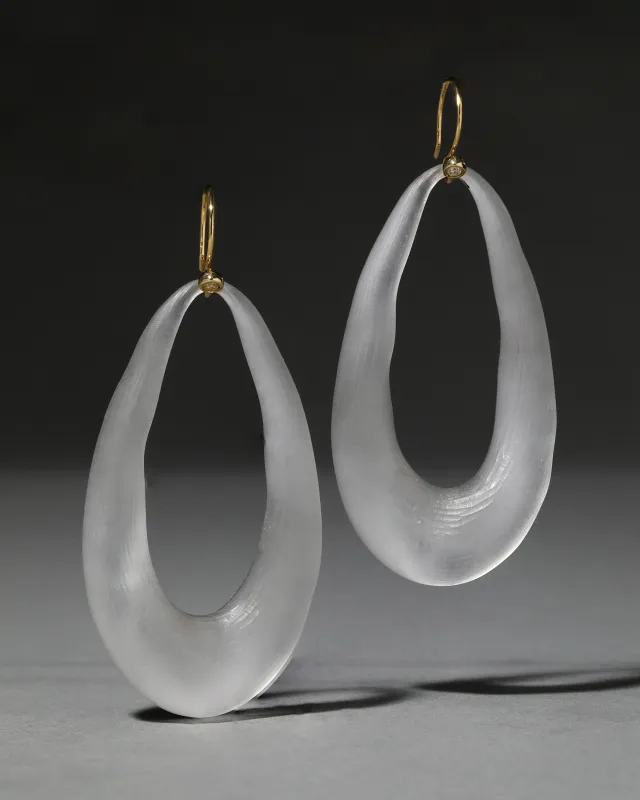 Lucite Link Wire Earring- Pewter sold by Alexis Bittar