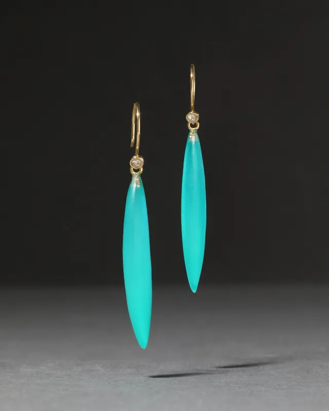 Lucite Sliver Wire Earring- Caspian Sea sold by Alexis Bittar