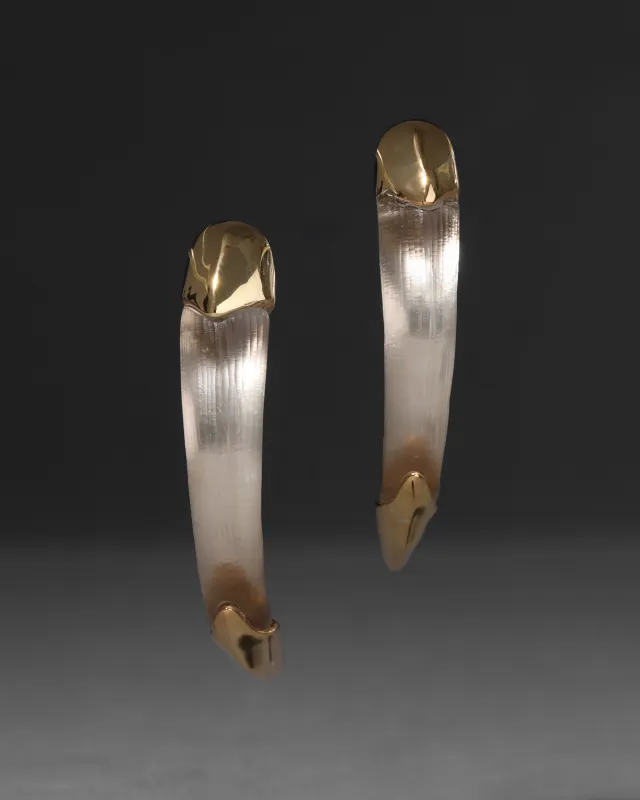 Luminous Lucite Claw Post Earring- Champagne sold by Alexis Bittar