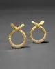 Gold Knot Crystal Pave Earring sold by Alexis Bittar