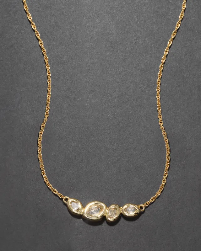 Molten Gold Crystal Station Necklace sold by Alexis Bittar