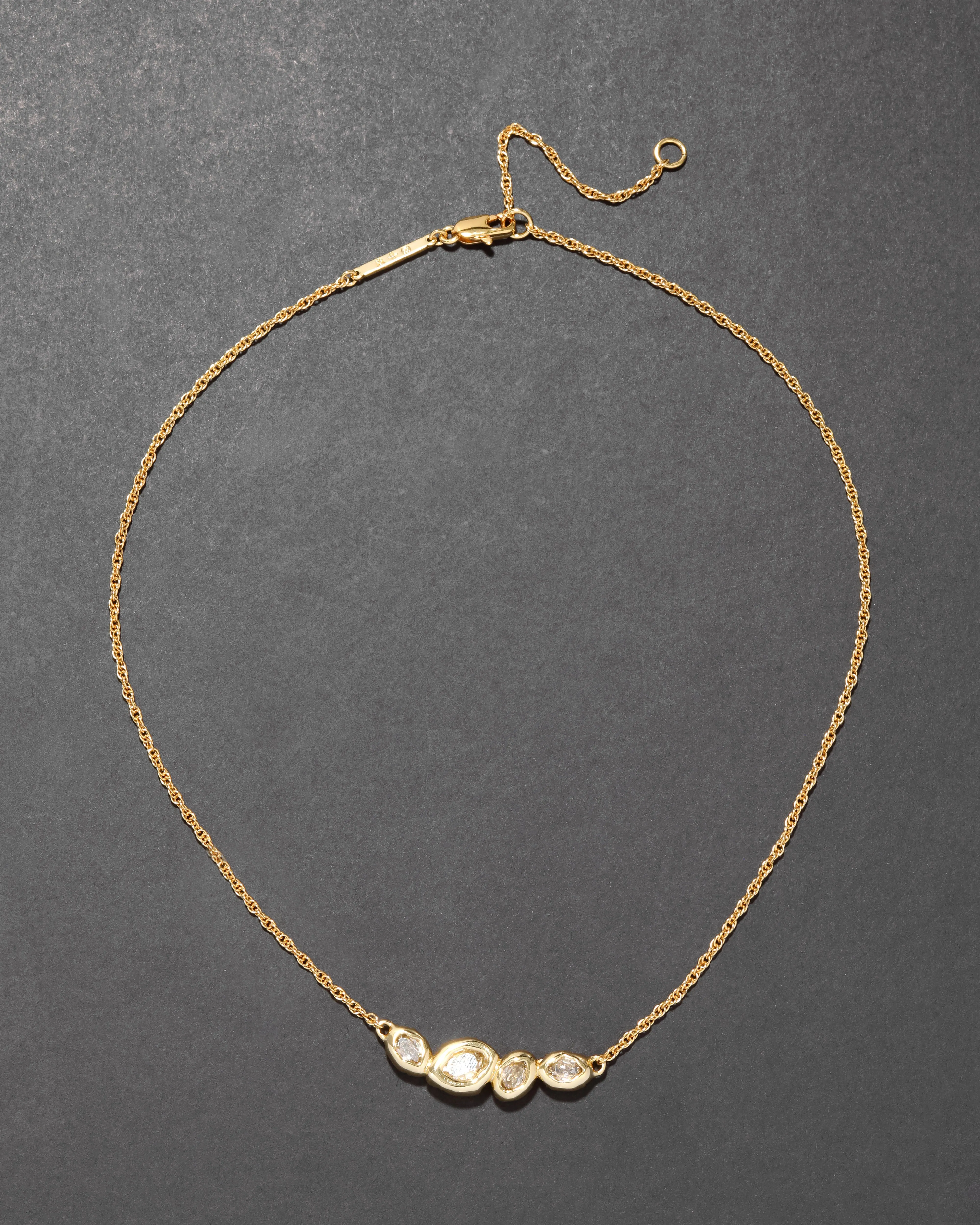 Molten Gold Crystal Station Necklace sold by Alexis Bittar product image thumbnail 3