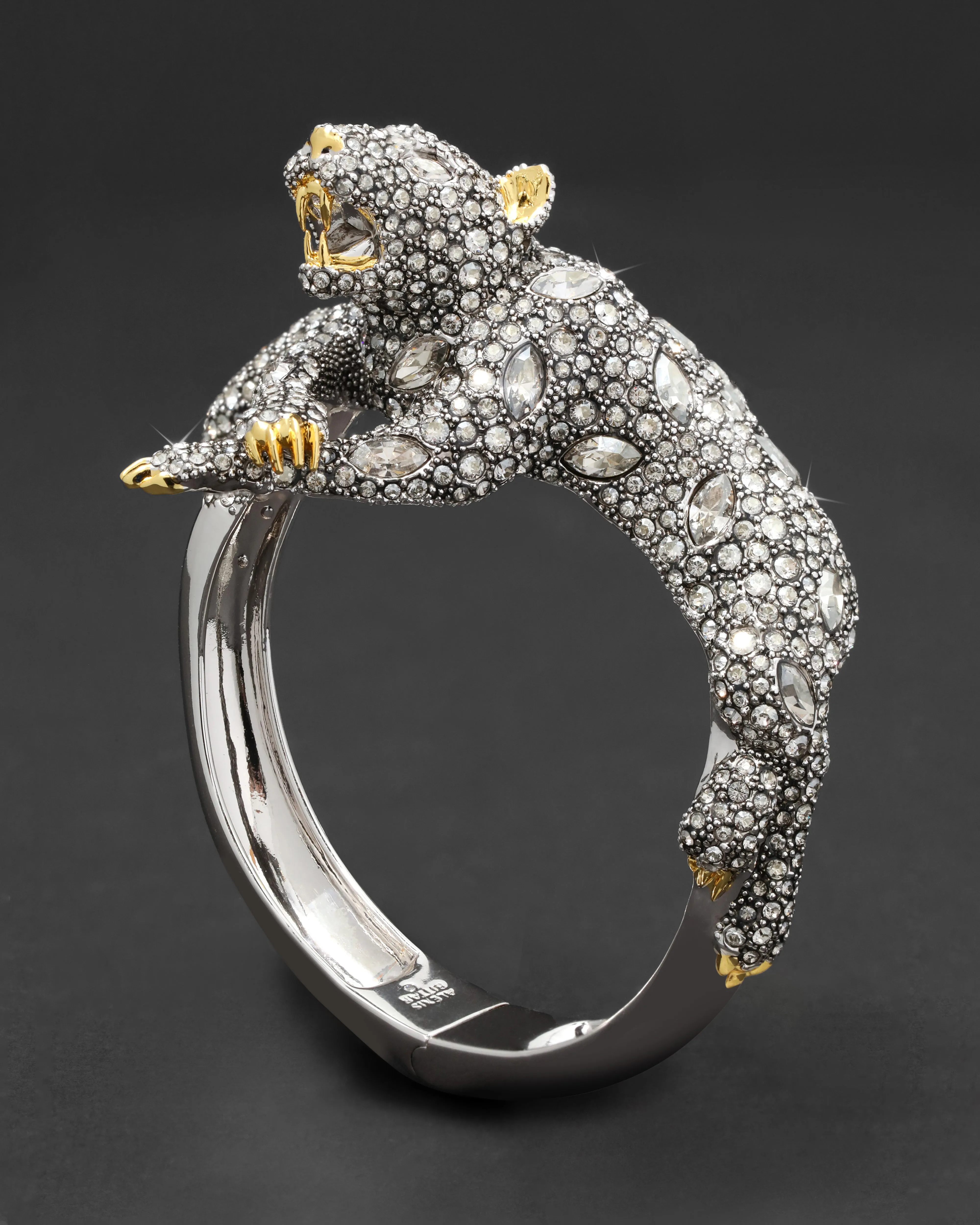 Crystal Pave Crouching Panther Hinge Bracelet sold by Alexis Bittar product image thumbnail 3