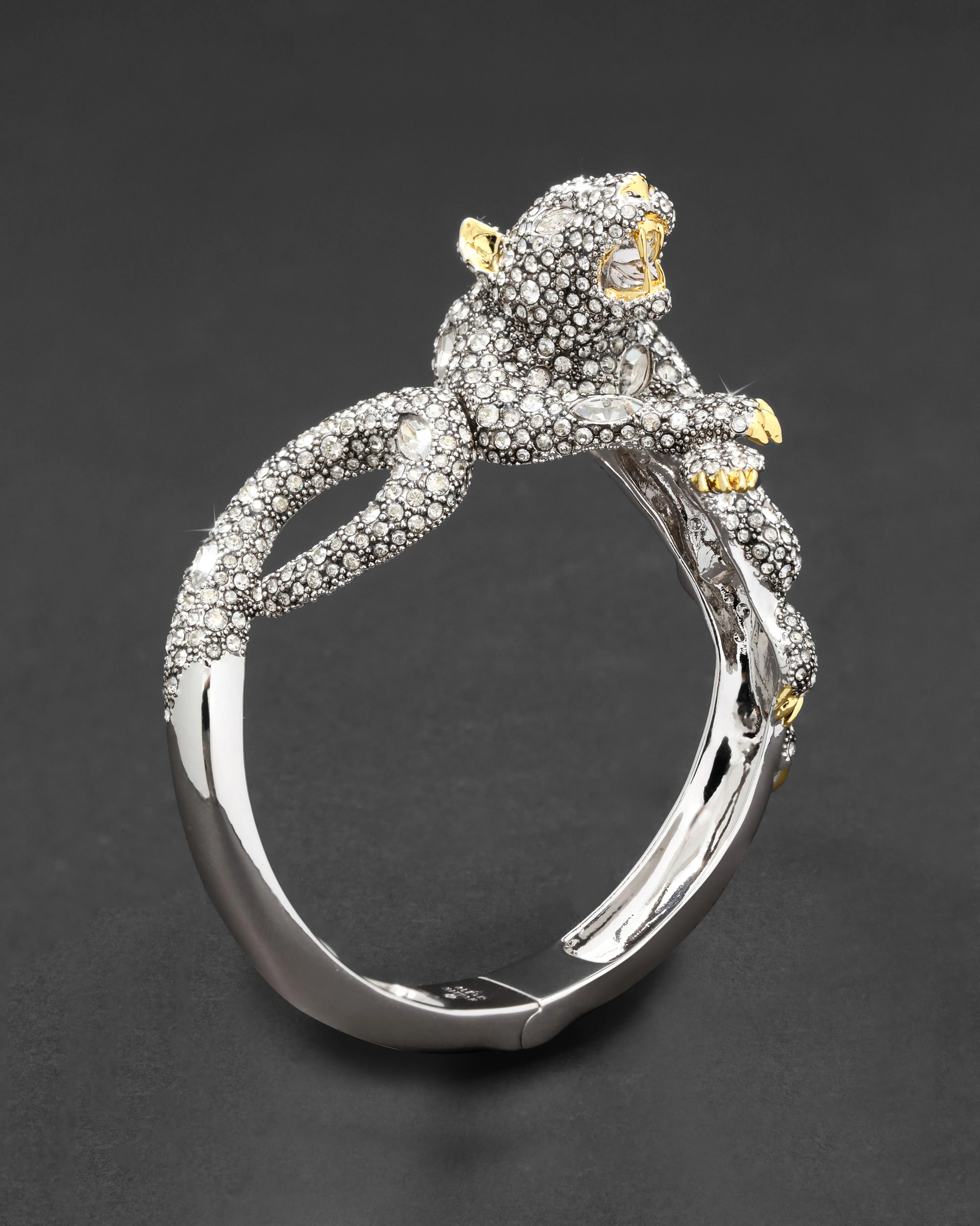 Crystal Pave Crouching Panther Hinge Bracelet sold by Alexis Bittar product image thumbnail 4