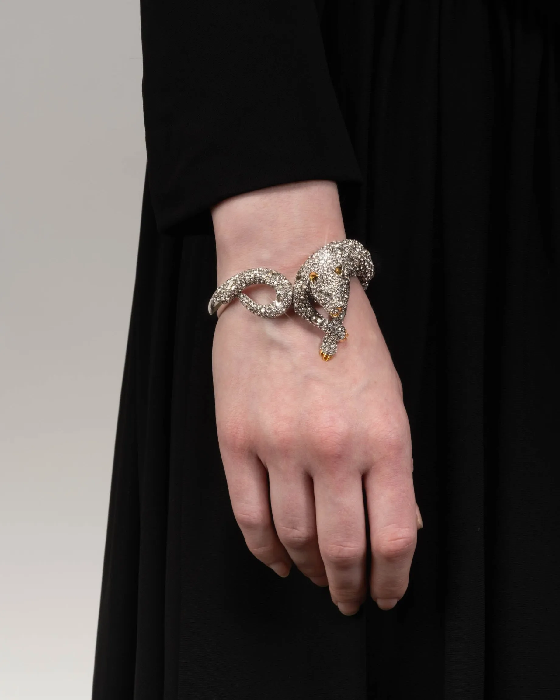 Crystal Pave Crouching Panther Hinge Bracelet sold by Alexis Bittar product image thumbnail 2