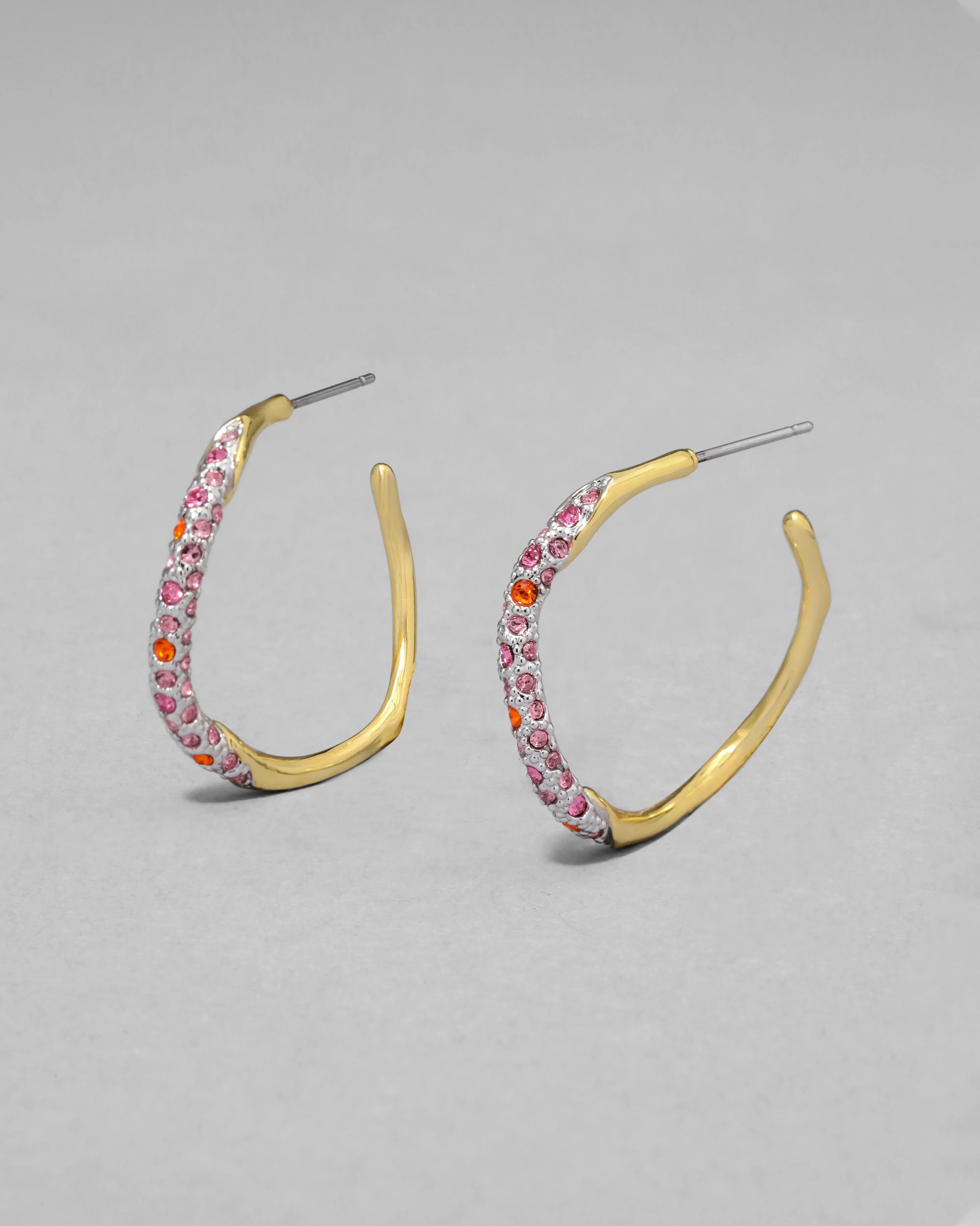 Two Tone Pave Hoop Earring- Candy sold by Alexis Bittar product image thumbnail 3