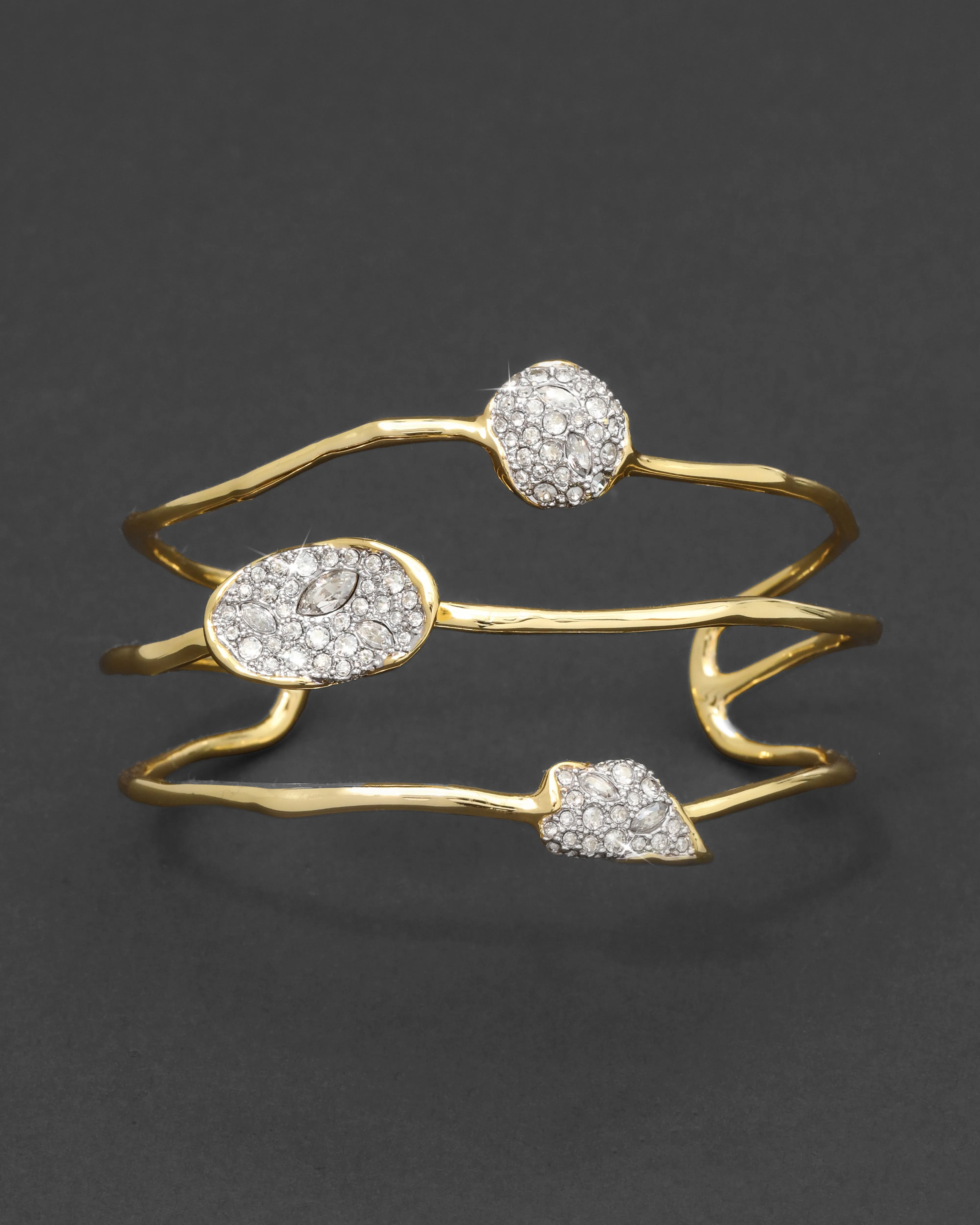 Solanales Crystal Orbiting Cuff Bracelet- Air sold by Alexis Bittar