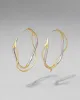 Intertwined Two Tone Pave Hoop Earring- Candy sold by Alexis Bittar