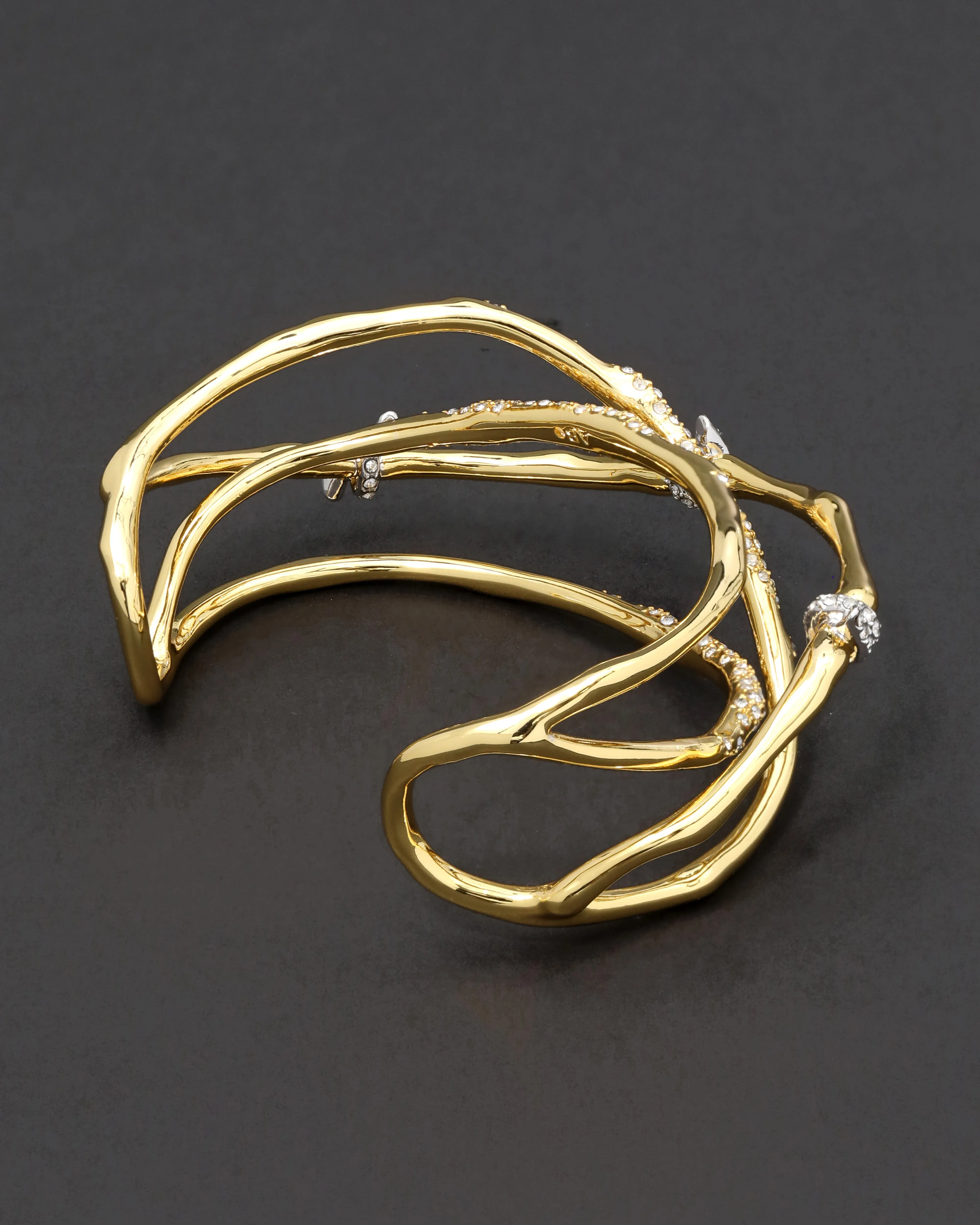 Crystal Pave Barbed Wire Open Cuff Bracelet sold by Alexis Bittar product image thumbnail 4