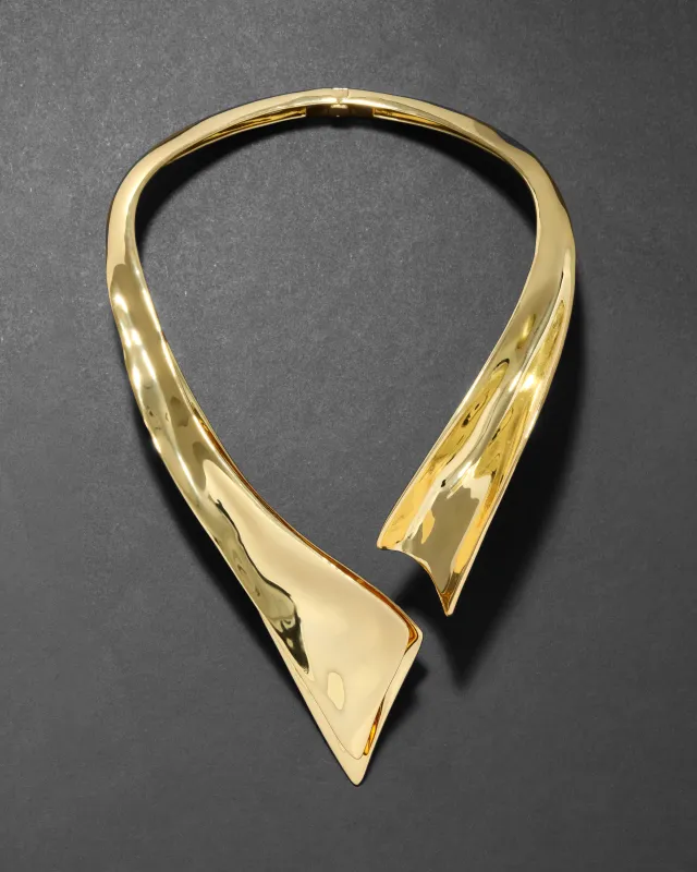 Molten Gold Bypass Hinged Collar Necklace sold by Alexis Bittar
