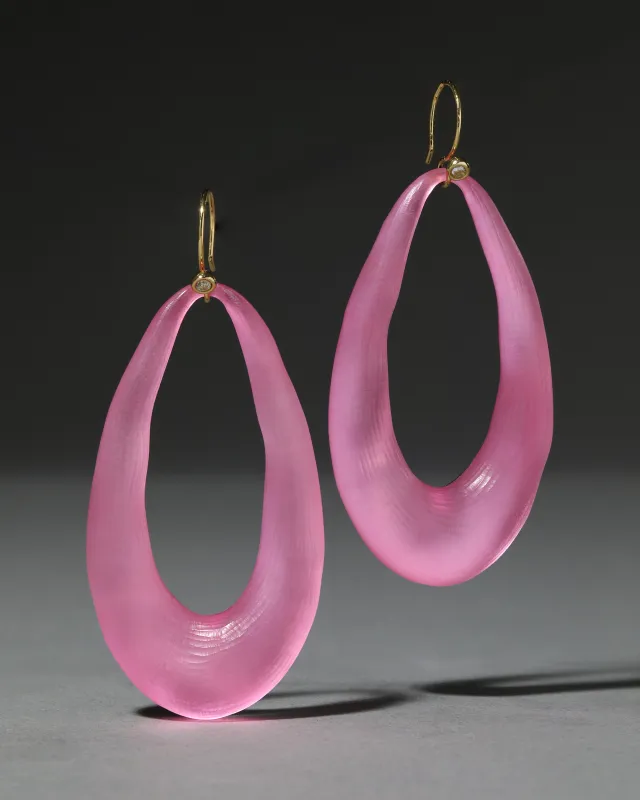 Lucite Link Wire Earring- Candy Pink sold by Alexis Bittar
