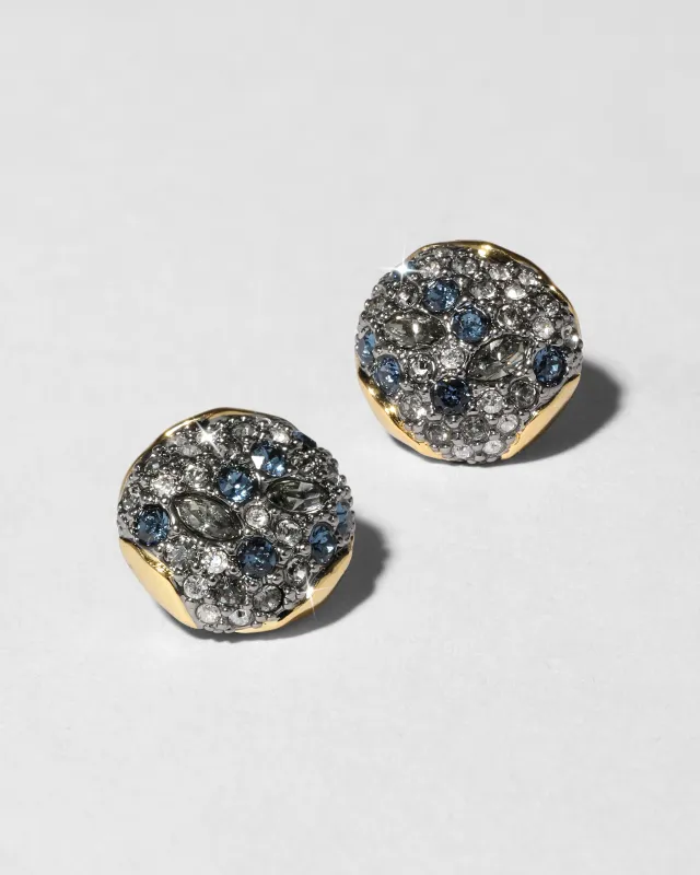 Solanales Crystal Round Post Earring - Midnight sold by Alexis Bittar
