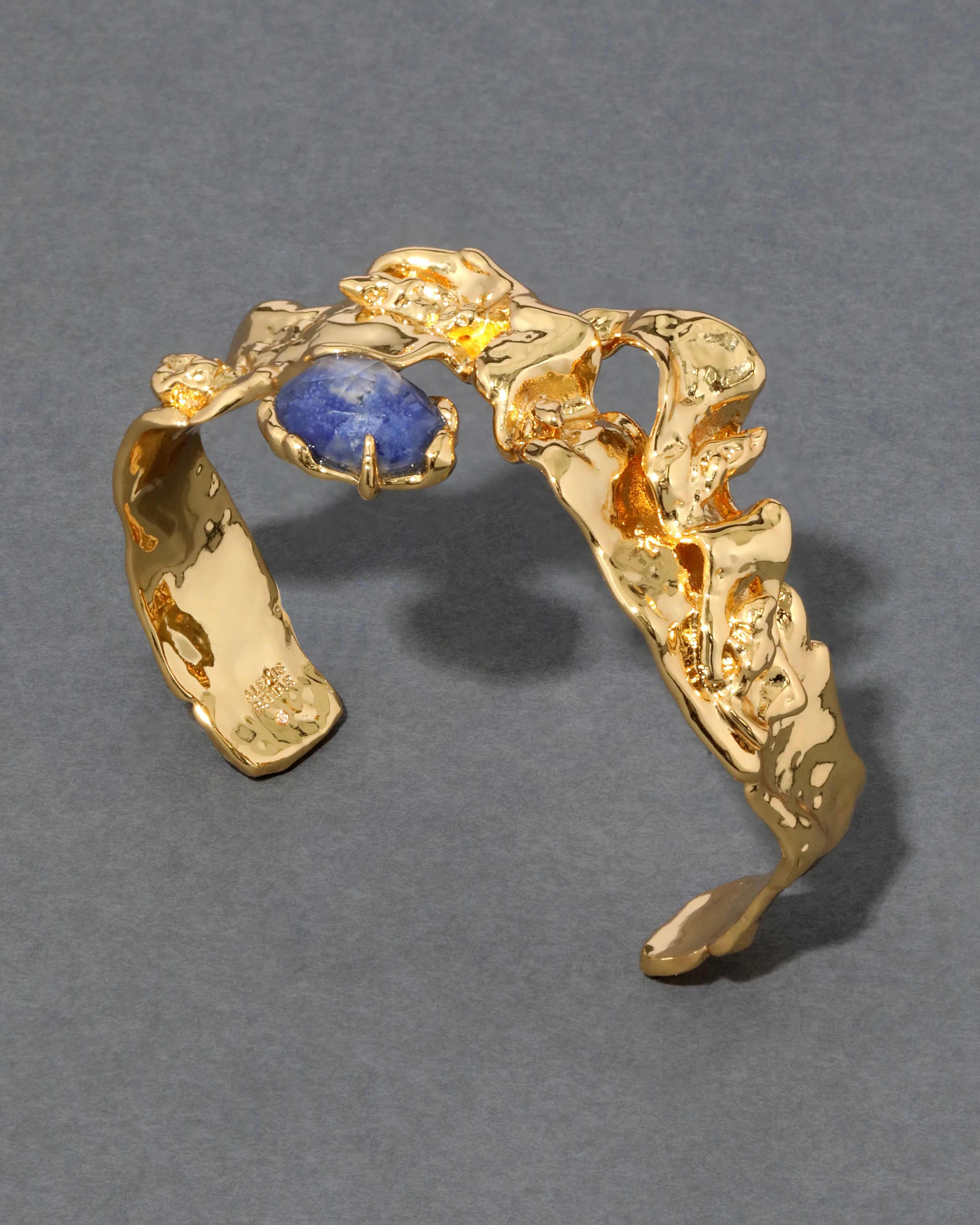 Brut Sculptural Ribbon Cuff Bracelet- Sodalite sold by Alexis Bittar