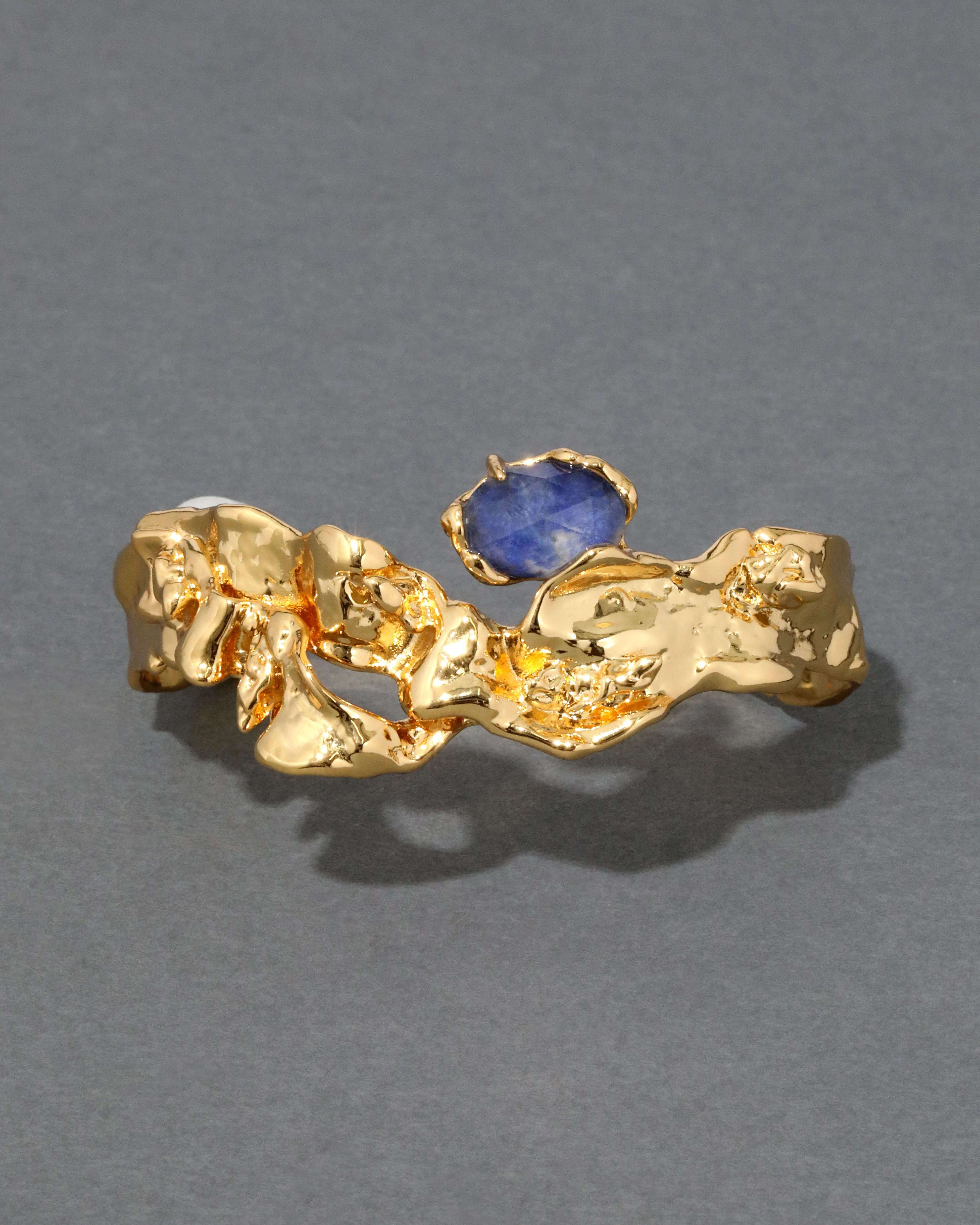 Brut Sculptural Ribbon Cuff Bracelet- Sodalite sold by Alexis Bittar product image thumbnail 3