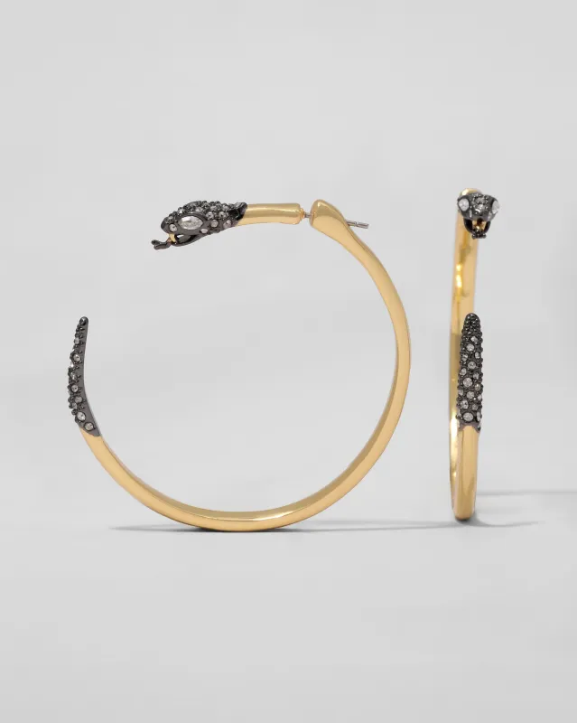 Crystal Viper Front Back Hoop Earring sold by Alexis Bittar