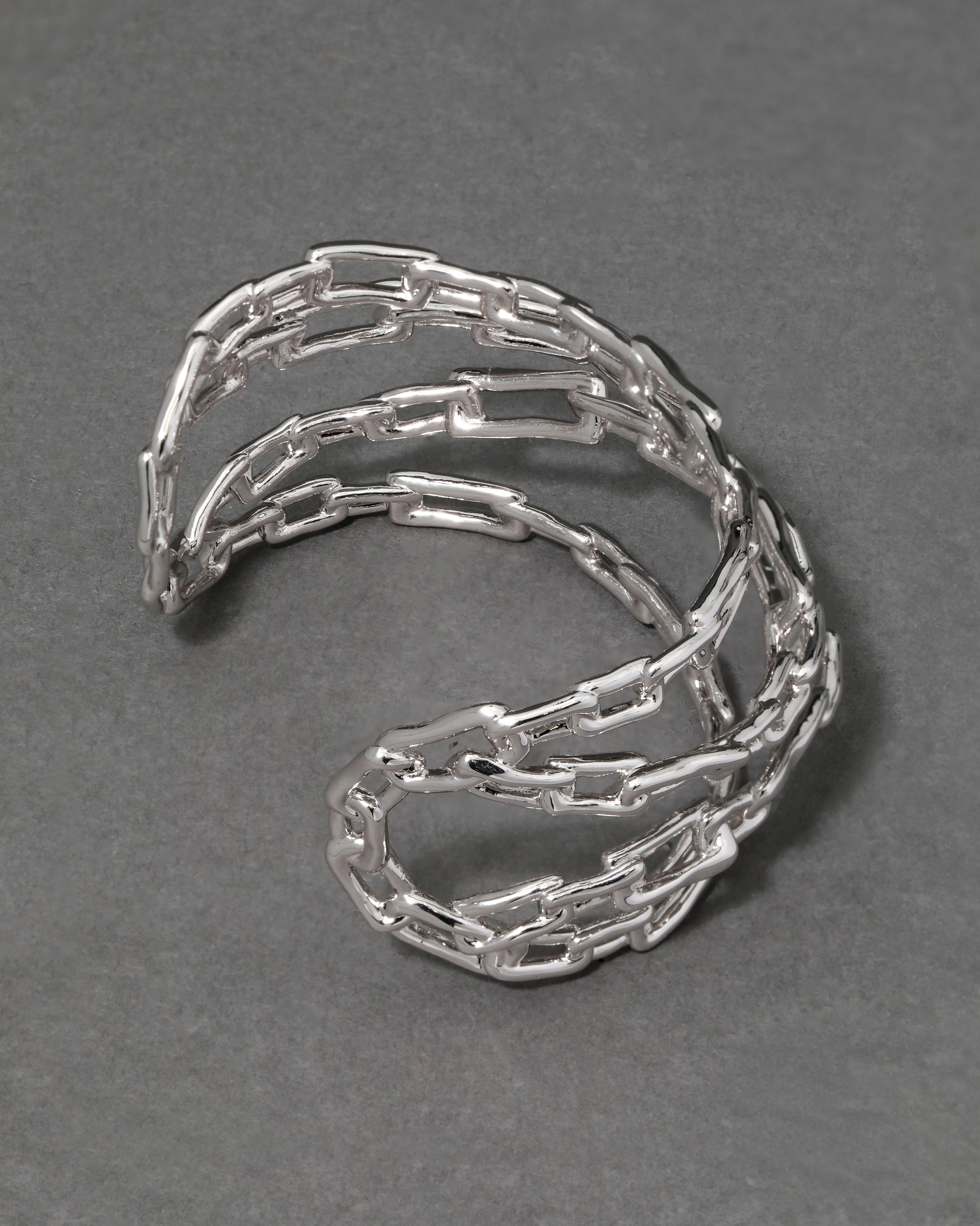 Wrapped Silver Chain Cuff Bracelet sold by Alexis Bittar product image thumbnail 5