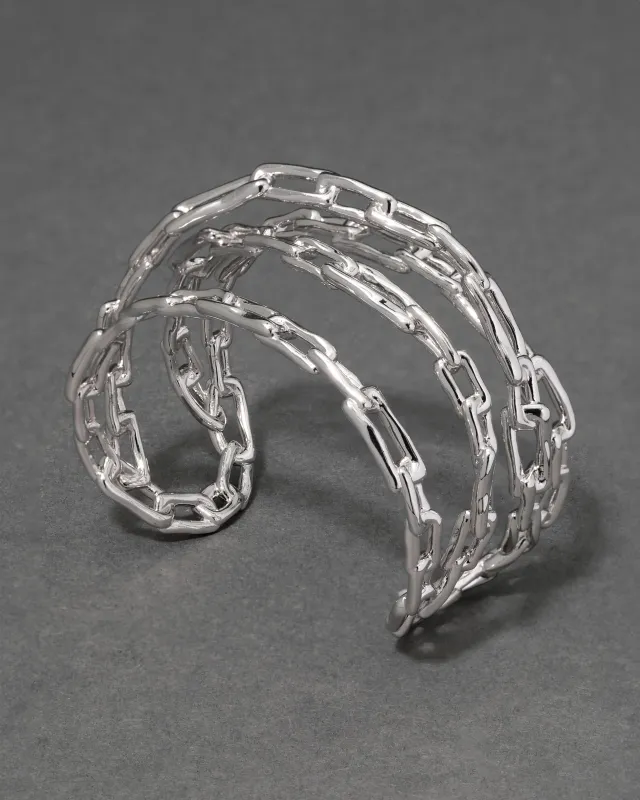 Wrapped Silver Chain Cuff Bracelet sold by Alexis Bittar