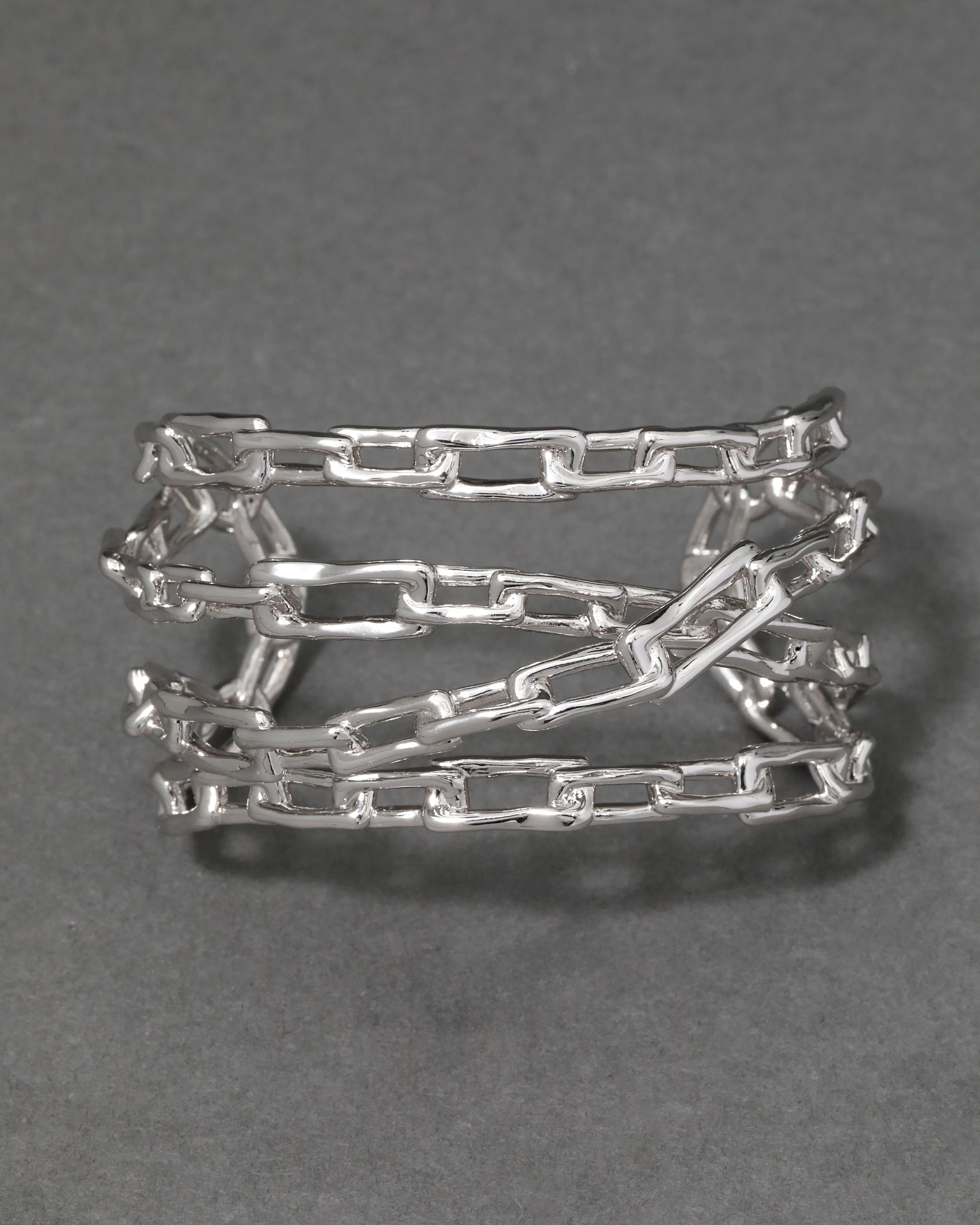 Wrapped Silver Chain Cuff Bracelet sold by Alexis Bittar product image thumbnail 3