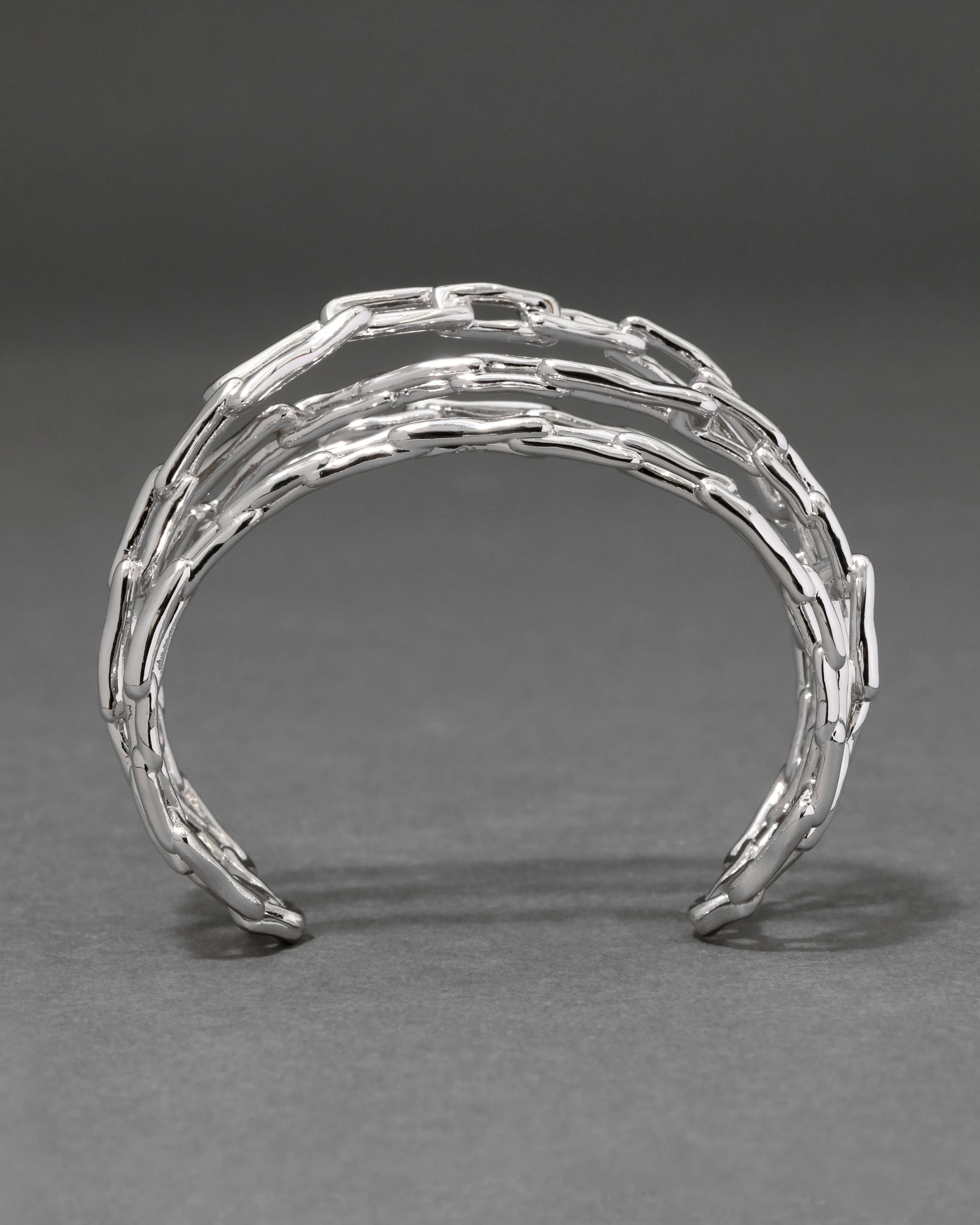 Wrapped Silver Chain Cuff Bracelet sold by Alexis Bittar product image thumbnail 4