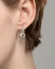 Silver Greek Key Crystal Pave Post Earring sold by Alexis Bittar