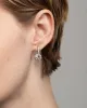 Silver Greek Key Crystal Pave Post Earring sold by Alexis Bittar