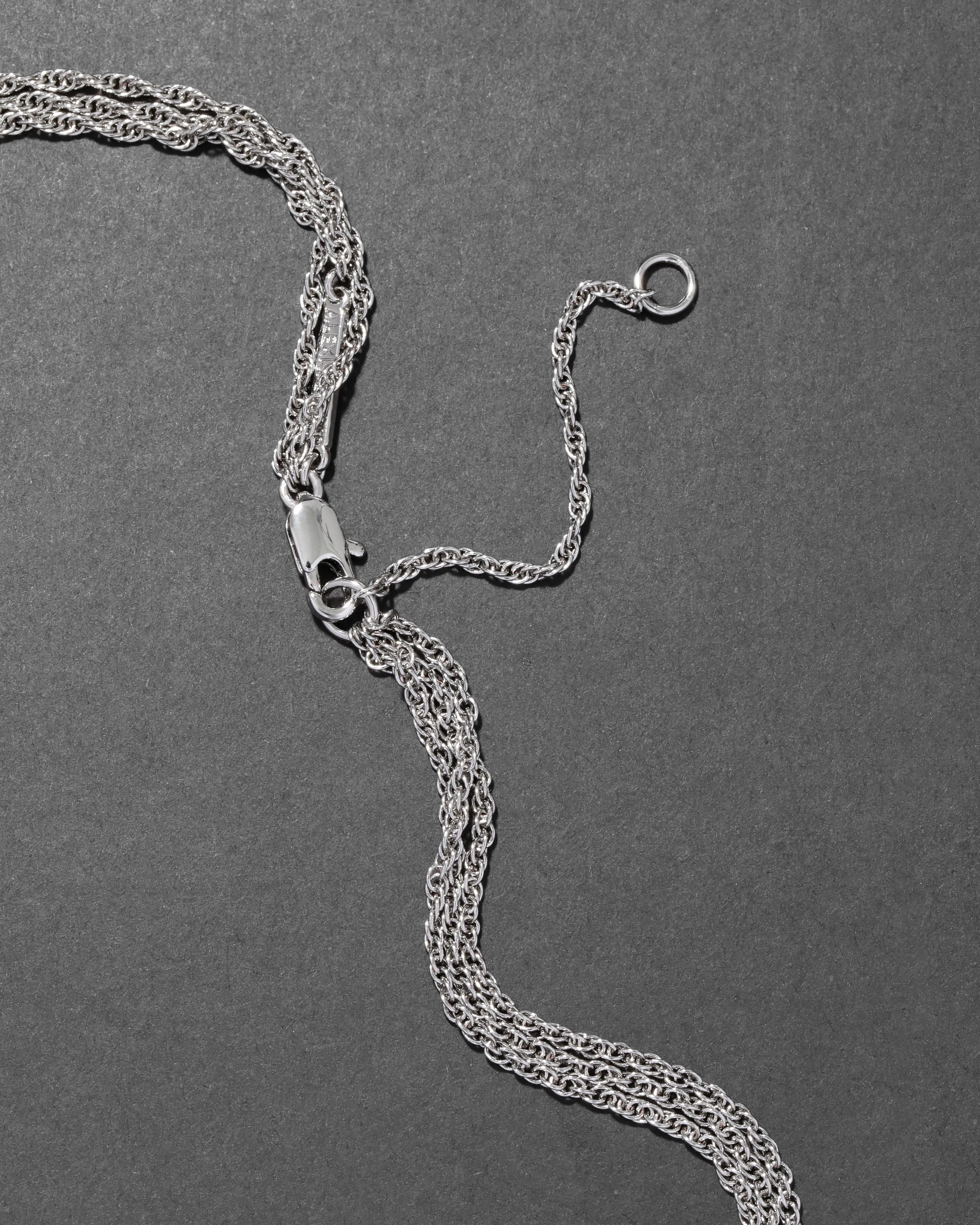 Layered Molten Silver Crystal Station Necklace sold by Alexis Bittar product image thumbnail 4