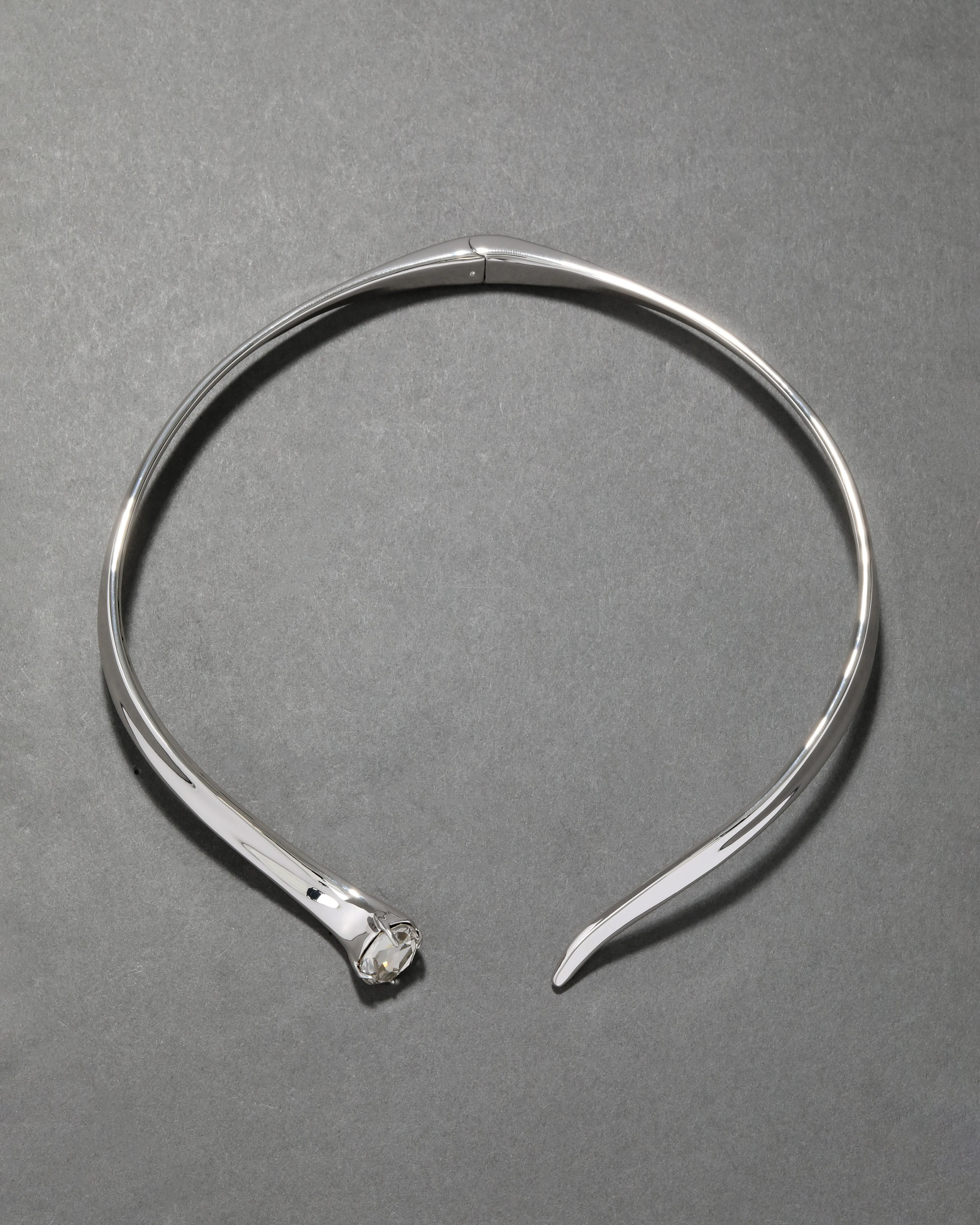 Silver Crystal Accent Hinge Arc Collar sold by Alexis Bittar product image thumbnail 3