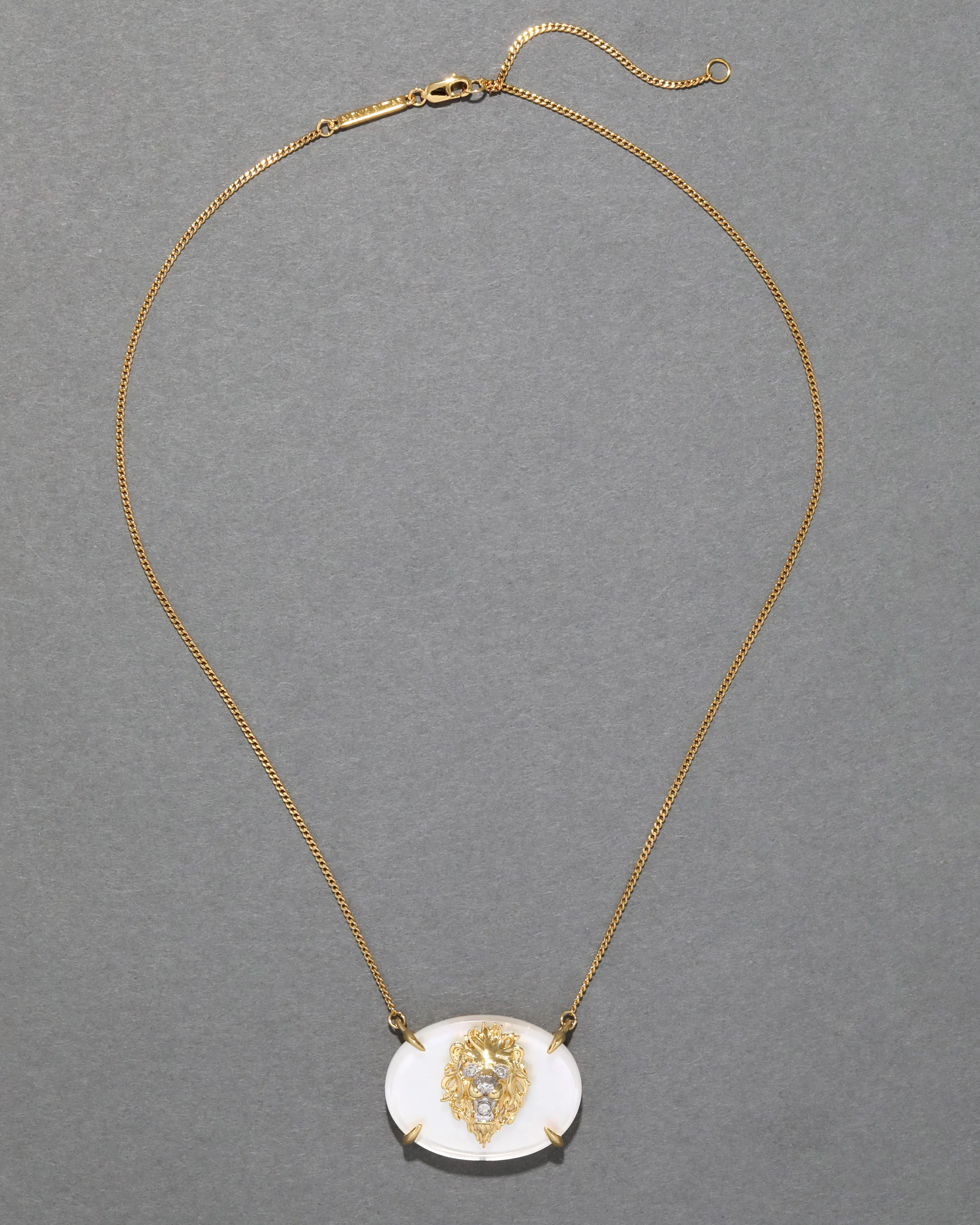 Valor Lion Cameo Pendant Necklace- White Mother of Pearl sold by Alexis Bittar product image thumbnail 3