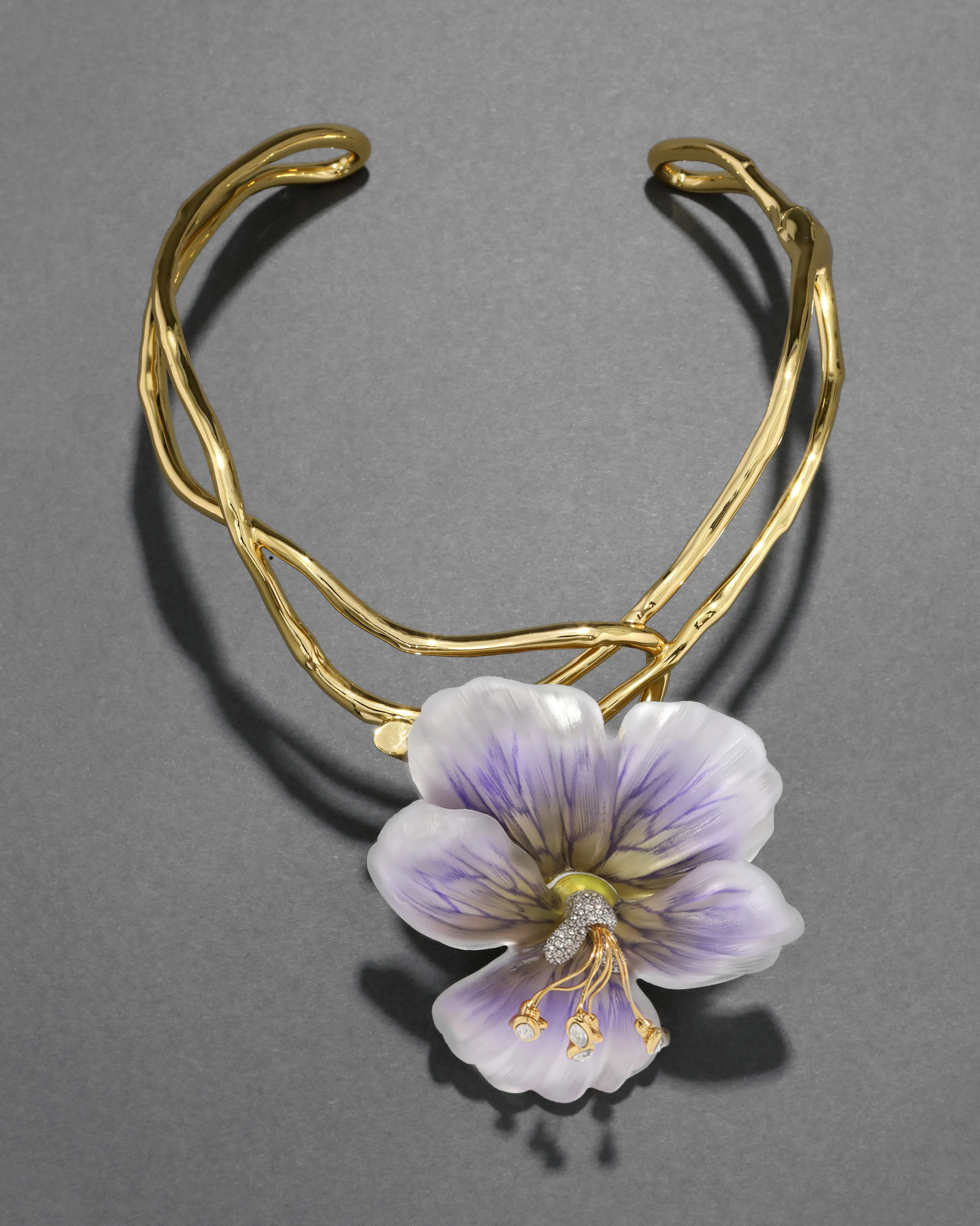 Pansy Lucite Vine Collar- Midnight Pansy sold by Alexis Bittar product image thumbnail 3