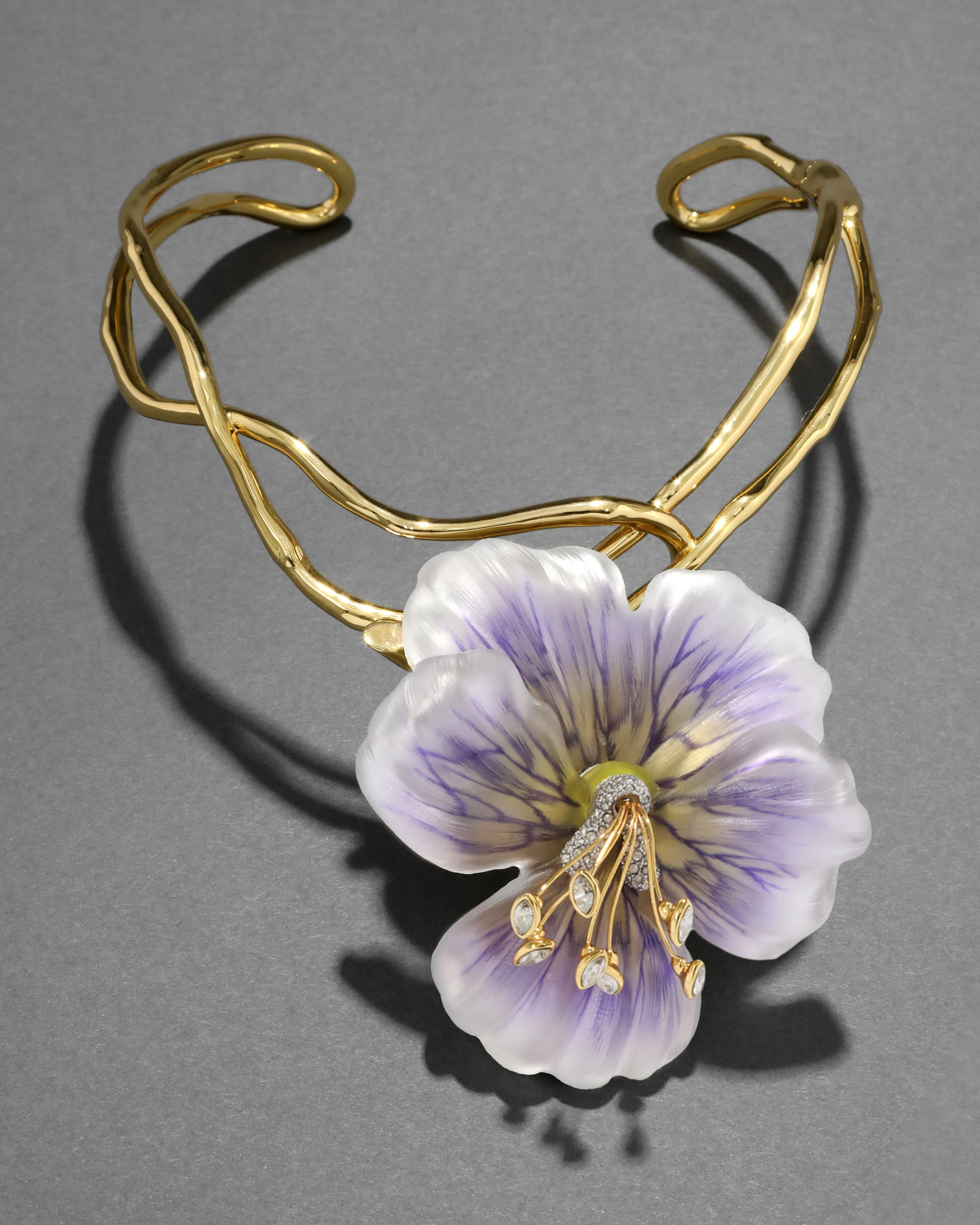 Pansy Lucite Vine Collar- Midnight Pansy sold by Alexis Bittar