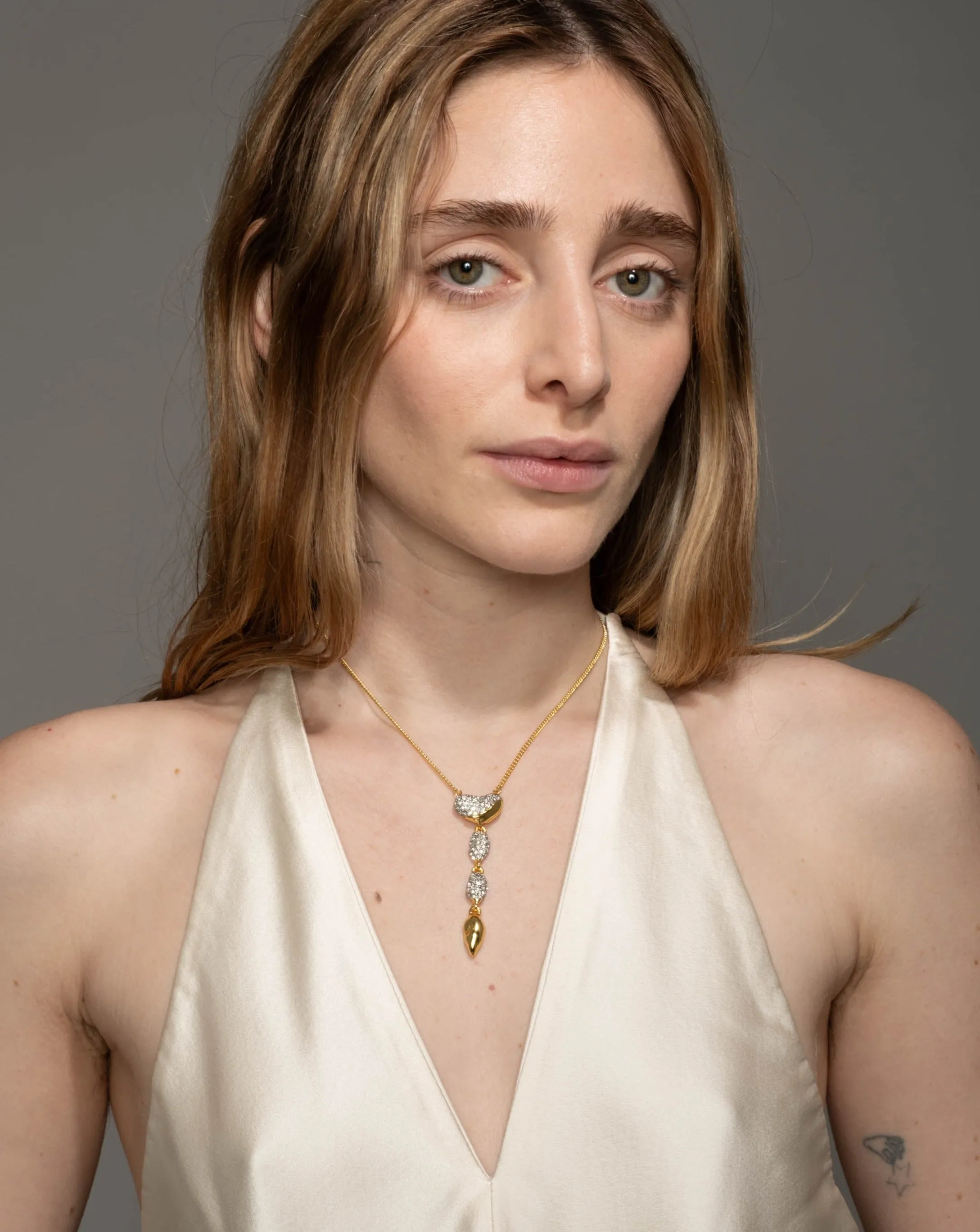 Solanales Crystal Pebble Drop Necklace sold by Alexis Bittar product image thumbnail 5