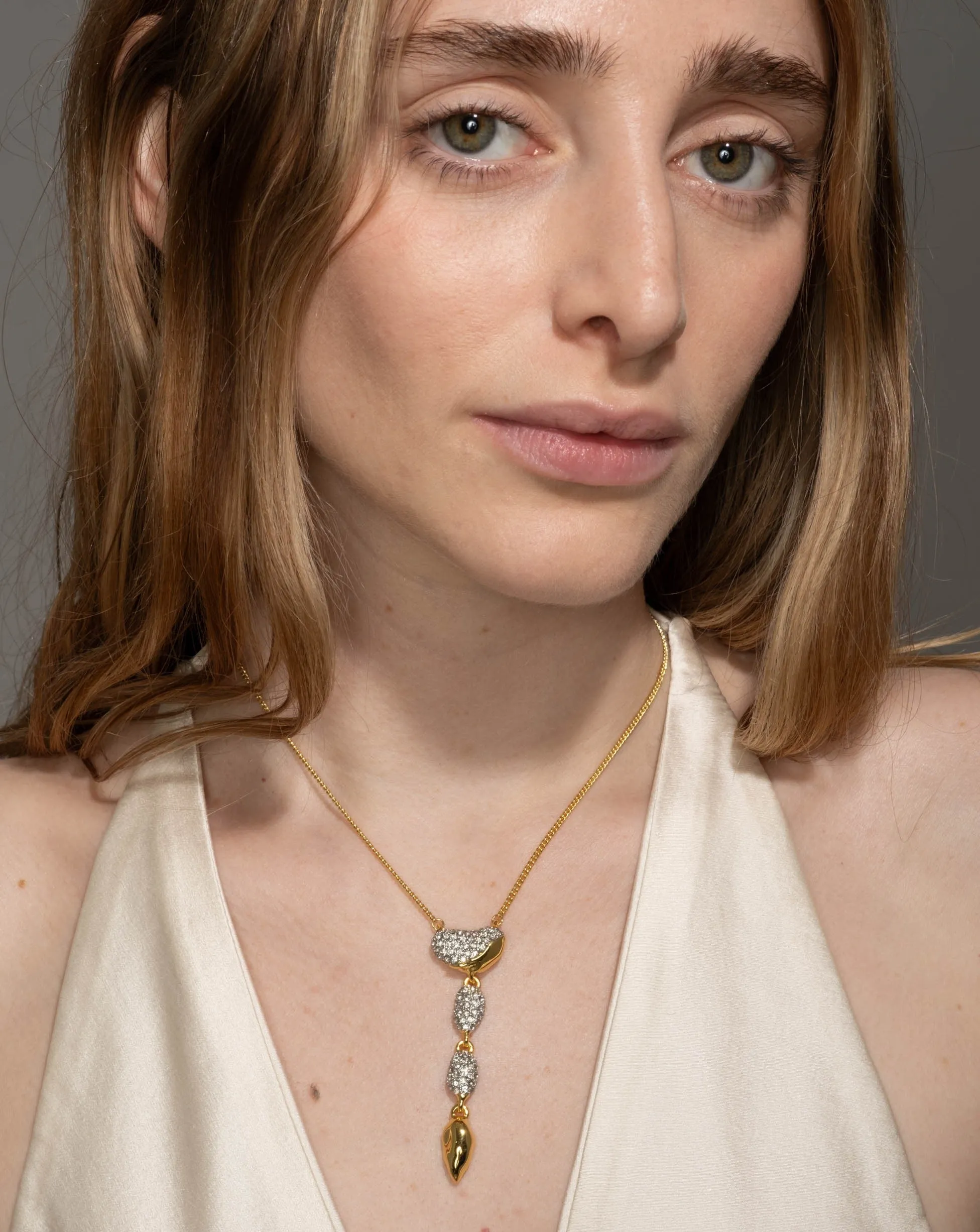 Solanales Crystal Pebble Drop Necklace sold by Alexis Bittar product image thumbnail 2