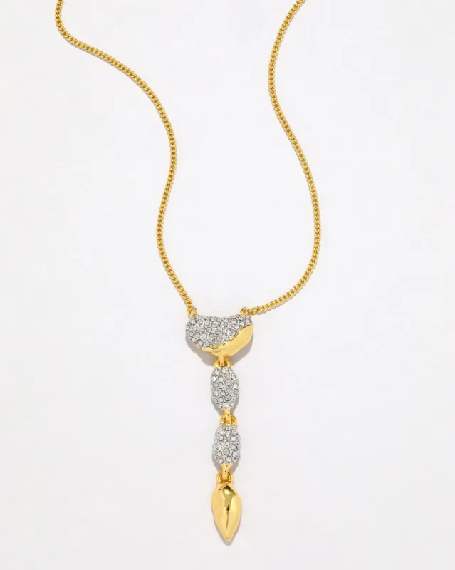 Solanales Crystal Pebble Drop Necklace sold by Alexis Bittar