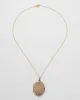 Antique 1910s 14k Gold Filled Hammered Oval Locket Necklace sold by Alexis Bittar