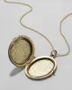Antique 1910s 14k Gold Filled Hammered Oval Locket Necklace sold by Alexis Bittar