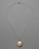 Antique 1800s 14k Gold Filled Floral Etched Circle Locket Necklace sold by Alexis Bittar
