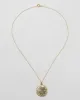 Antique 1880s 14k Gold Filled Etched Ornate Repousse Border Circle Locket Necklace sold by Alexis Bittar