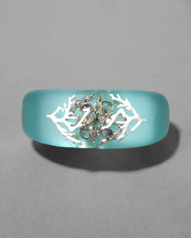 Archive Coral Motif Lucite Medium Hinge Bracelet sold by Alexis Bittar