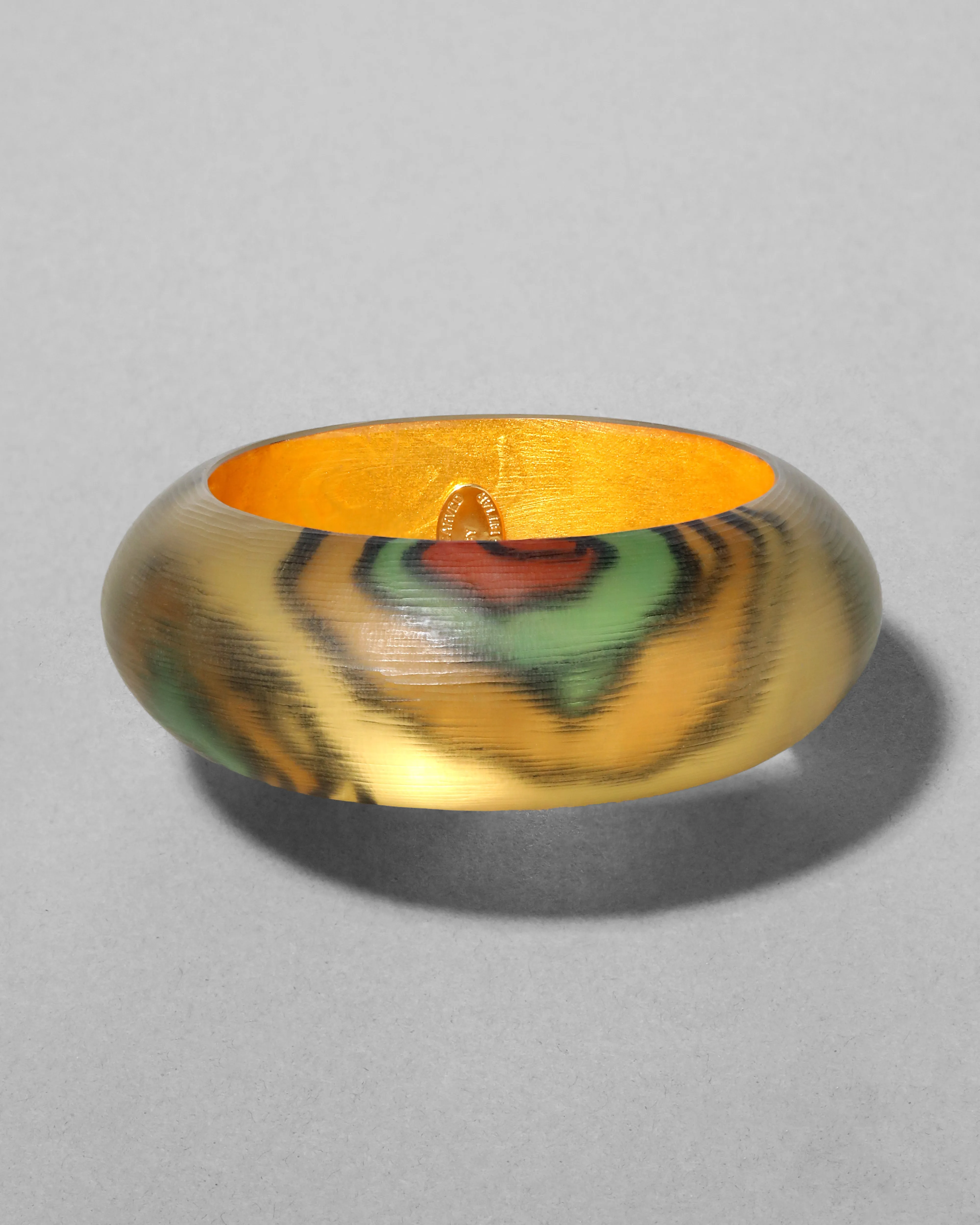 Archive Lucite Bangle Bracelet - Peacock Feather sold by Alexis Bittar product image thumbnail 2