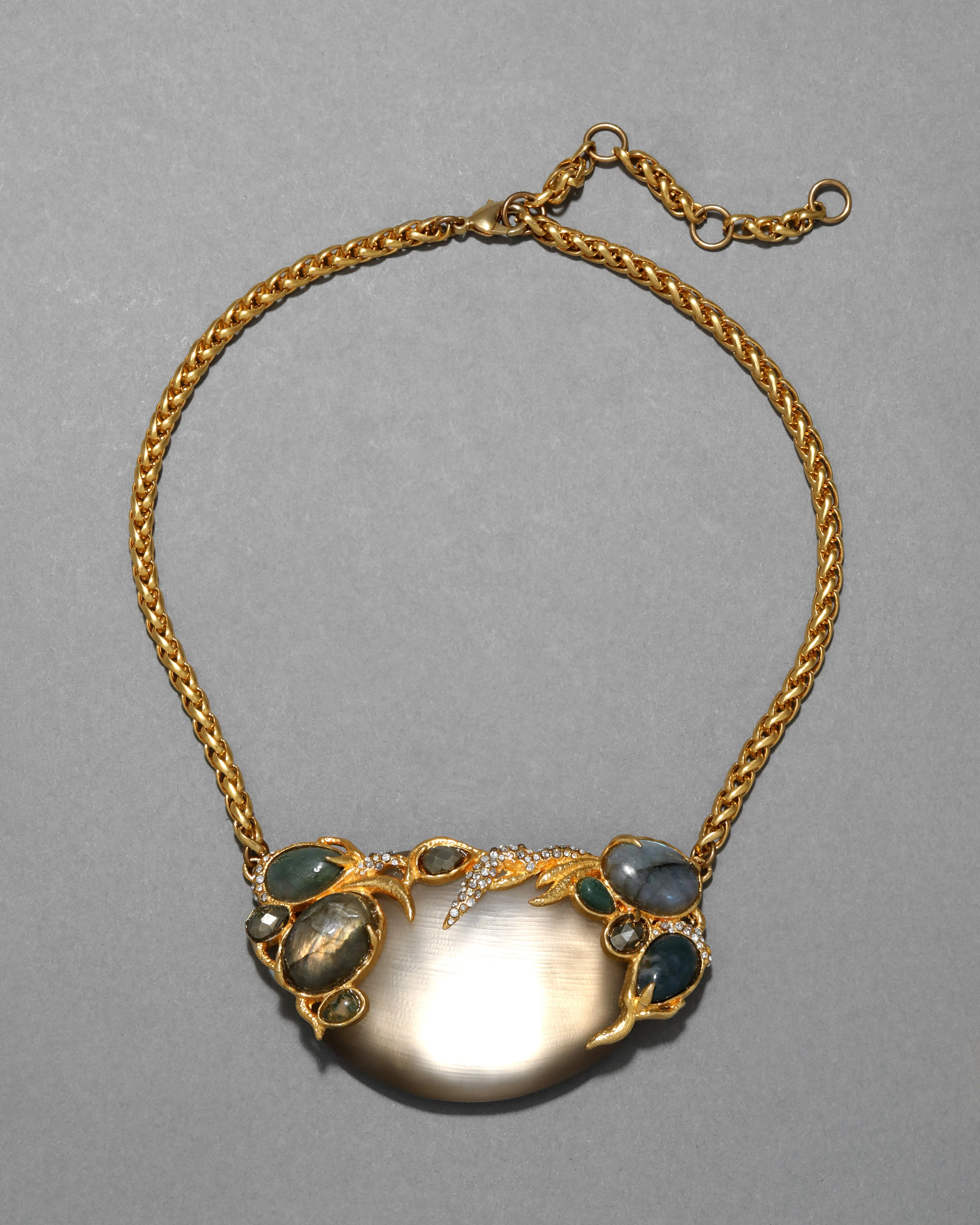 Archive Labradorite and Lucite Cluster Pendant Necklace sold by Alexis Bittar product image thumbnail 2