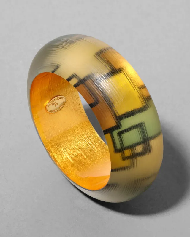 Archive Lucite Bangle Bracelet - Mod Geo sold by Alexis Bittar