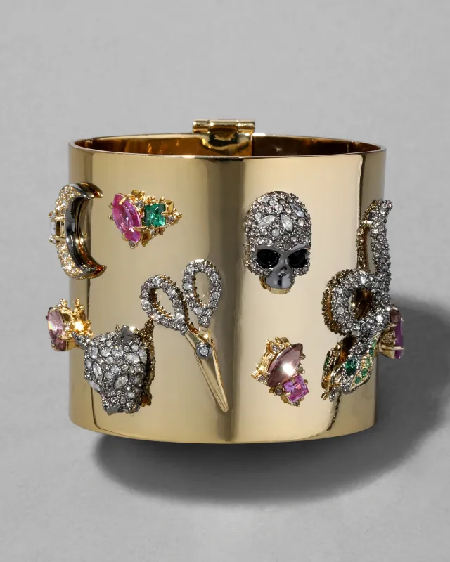 Archive Crystal Charm Bondage Hinge Bracelet sold by Alexis Bittar