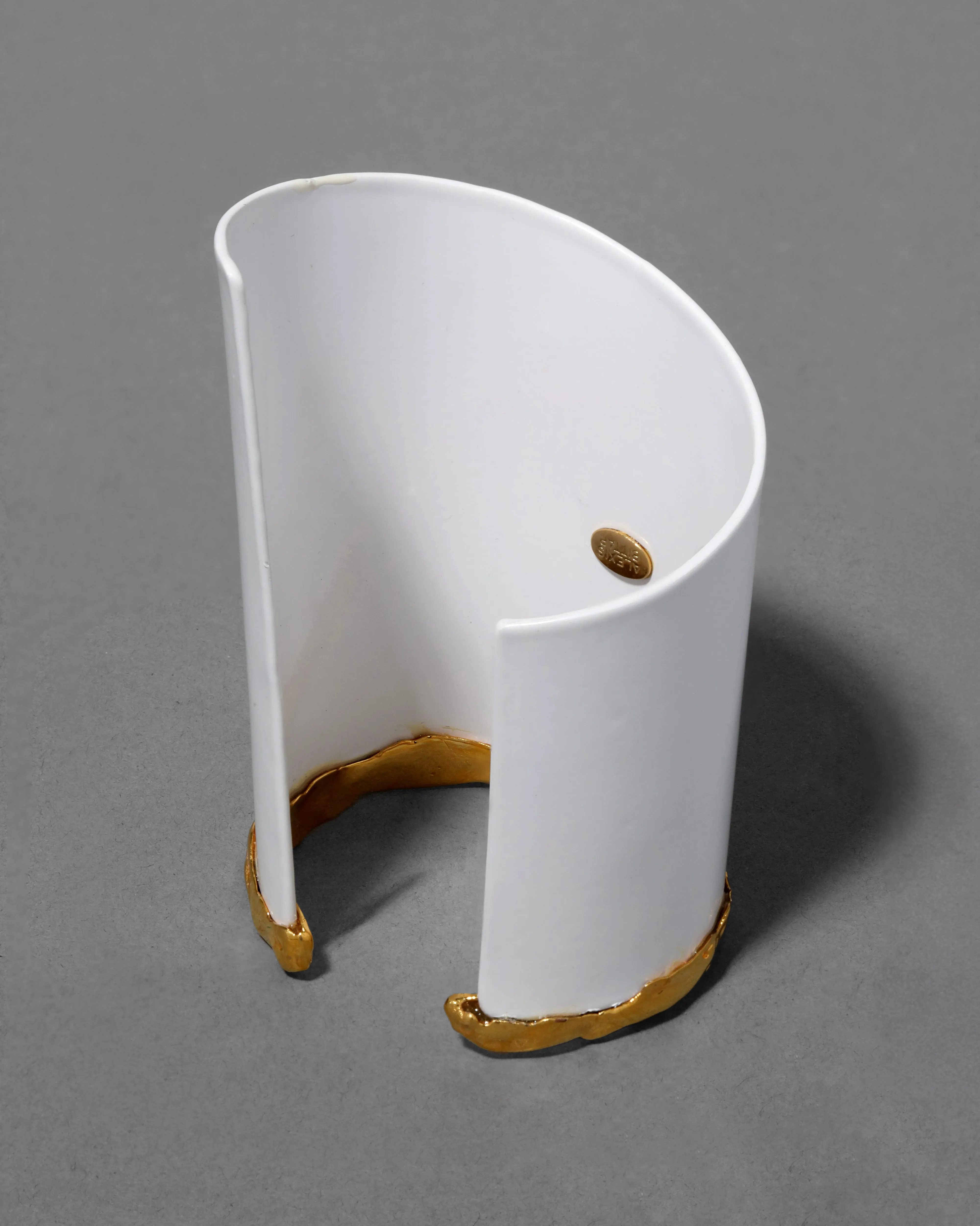 Archive Molten White Enamel Wide Cuff Bracelet sold by Alexis Bittar product image thumbnail 3