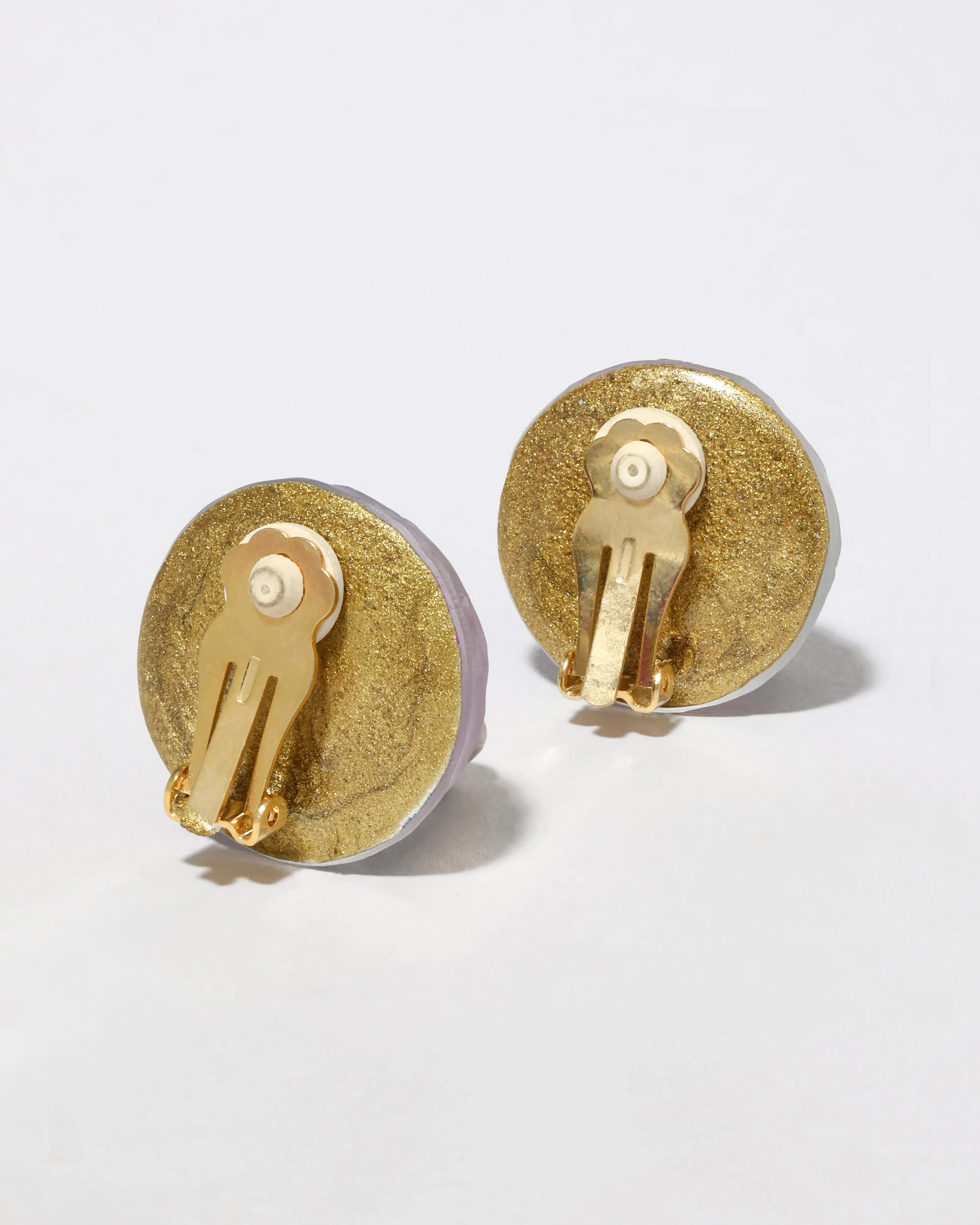 Archive Lucite Button Clip Earring - Tie Dye sold by Alexis Bittar product image thumbnail 2