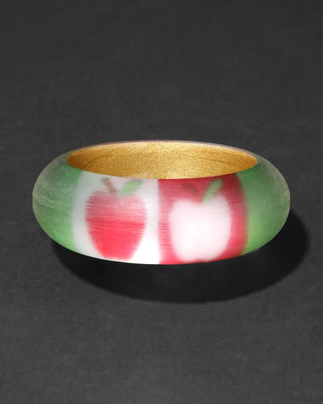 Archive Lucite Bangle Bracelet - Apples sold by Alexis Bittar
