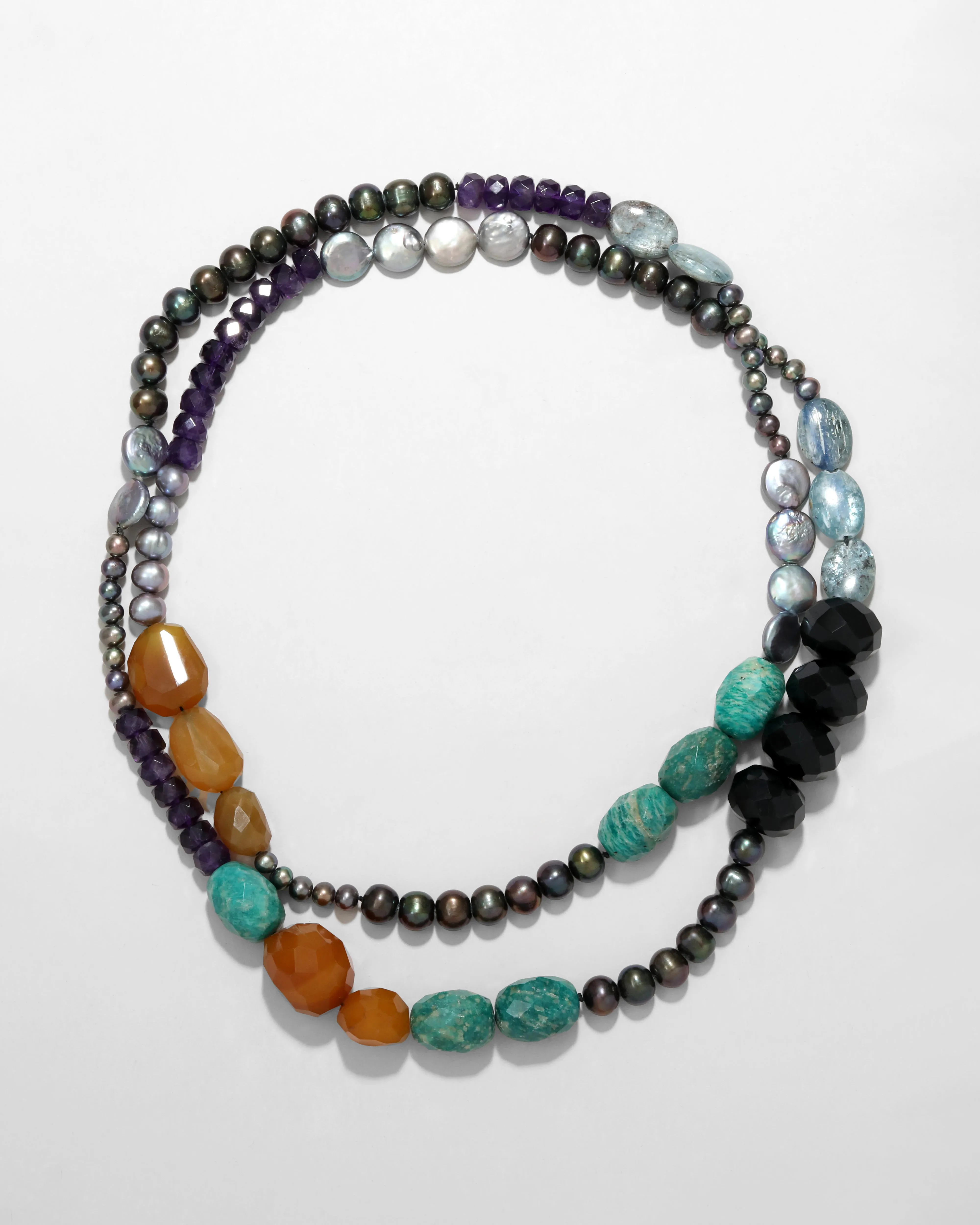 Archive Pearl and Agate Long Beaded Necklace sold by Alexis Bittar product image thumbnail 2