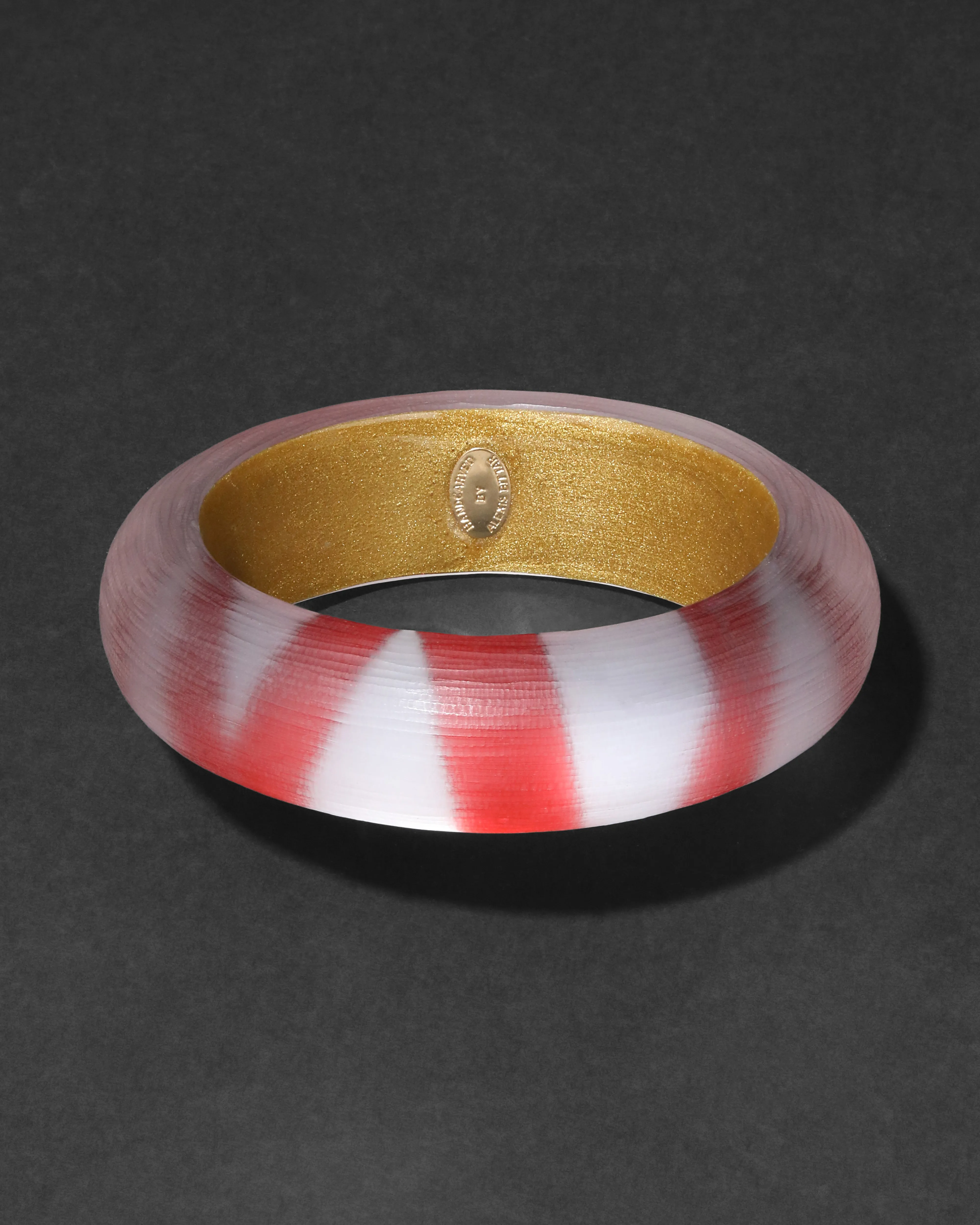Archive Lucite Bangle Bracelet - Abstract Stripe sold by Alexis Bittar product image thumbnail 2