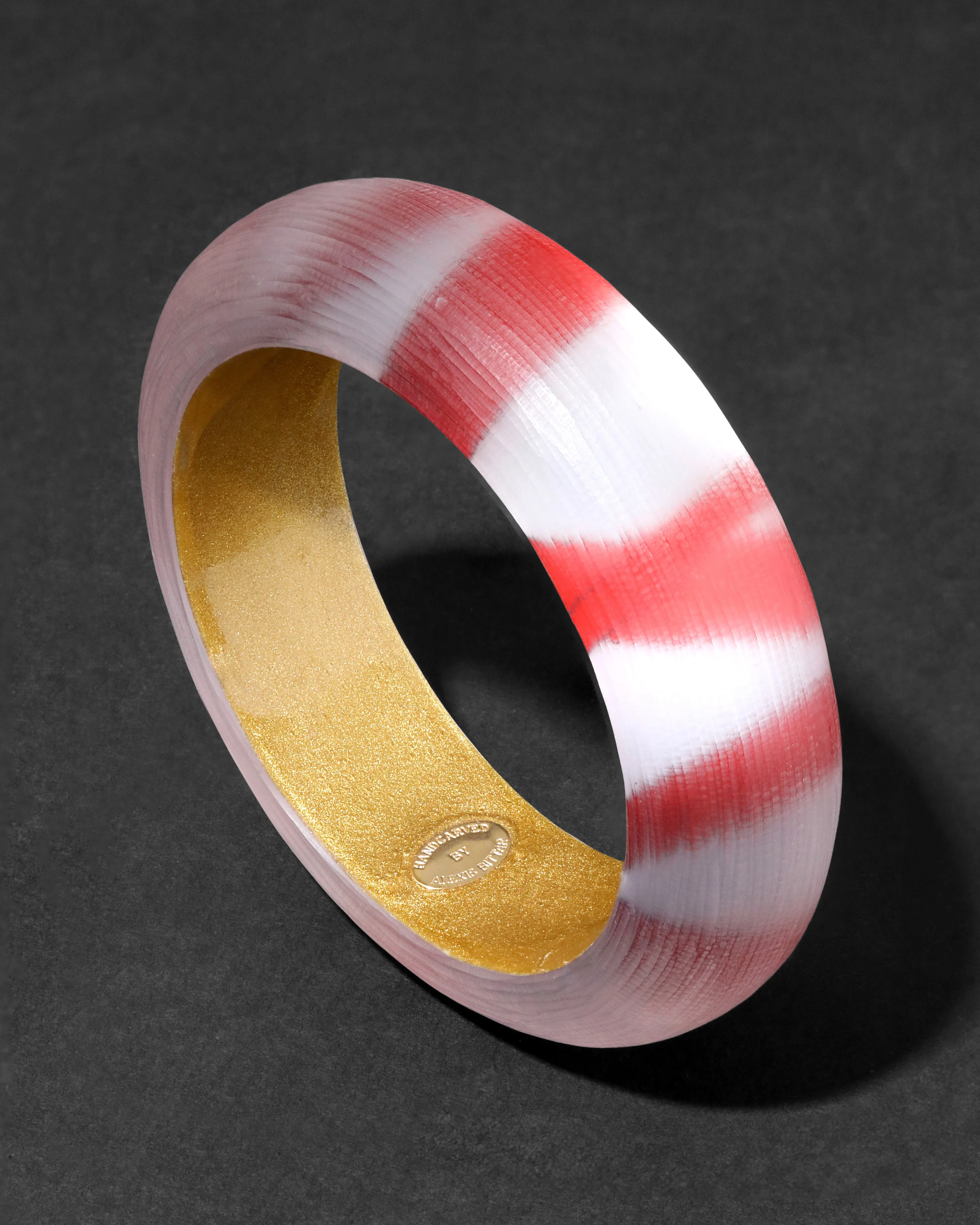 Archive Lucite Bangle Bracelet - Abstract Stripe sold by Alexis Bittar