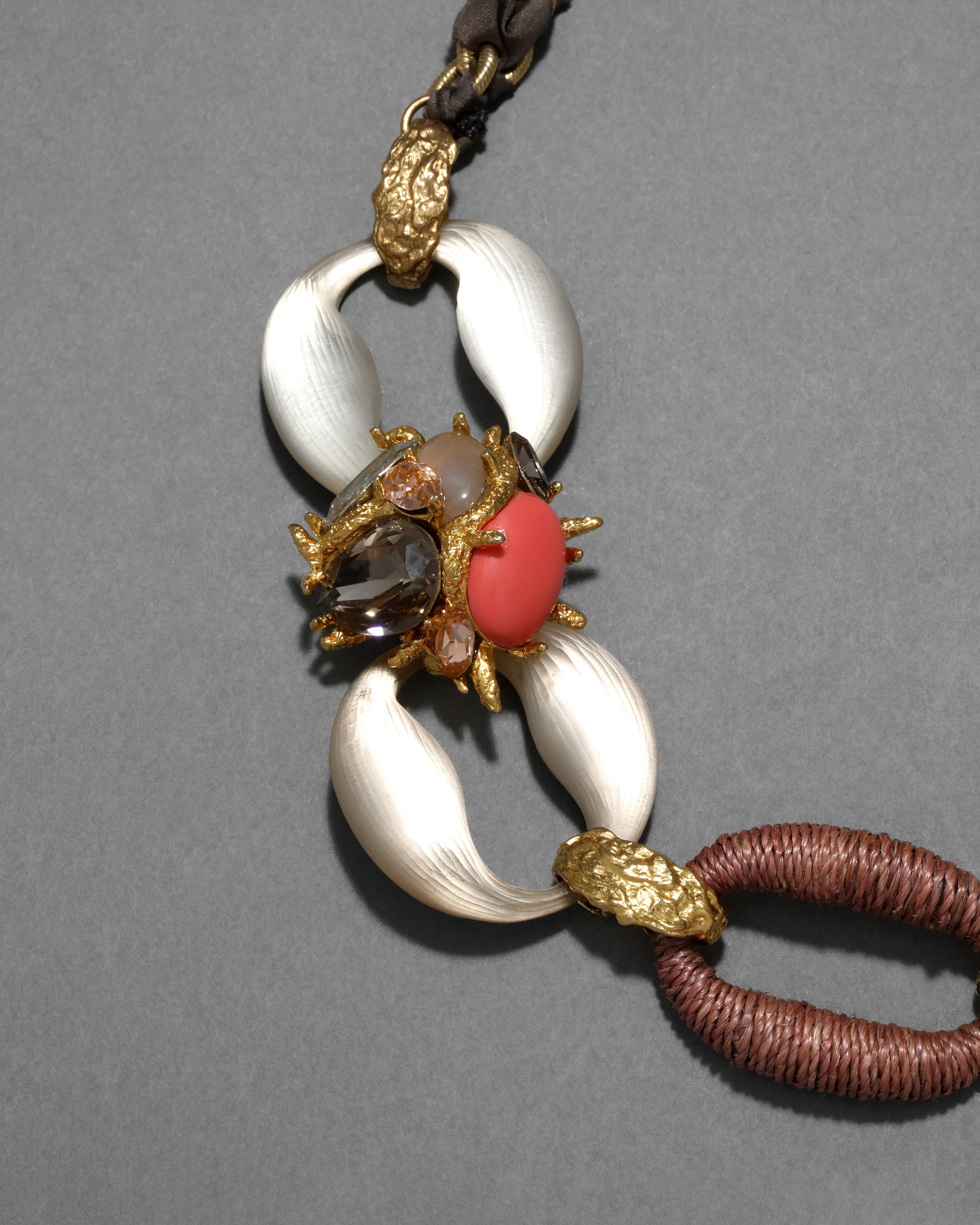 Archive Raffia and Lucite Link Mixed Media Necklace sold by Alexis Bittar product image thumbnail 2