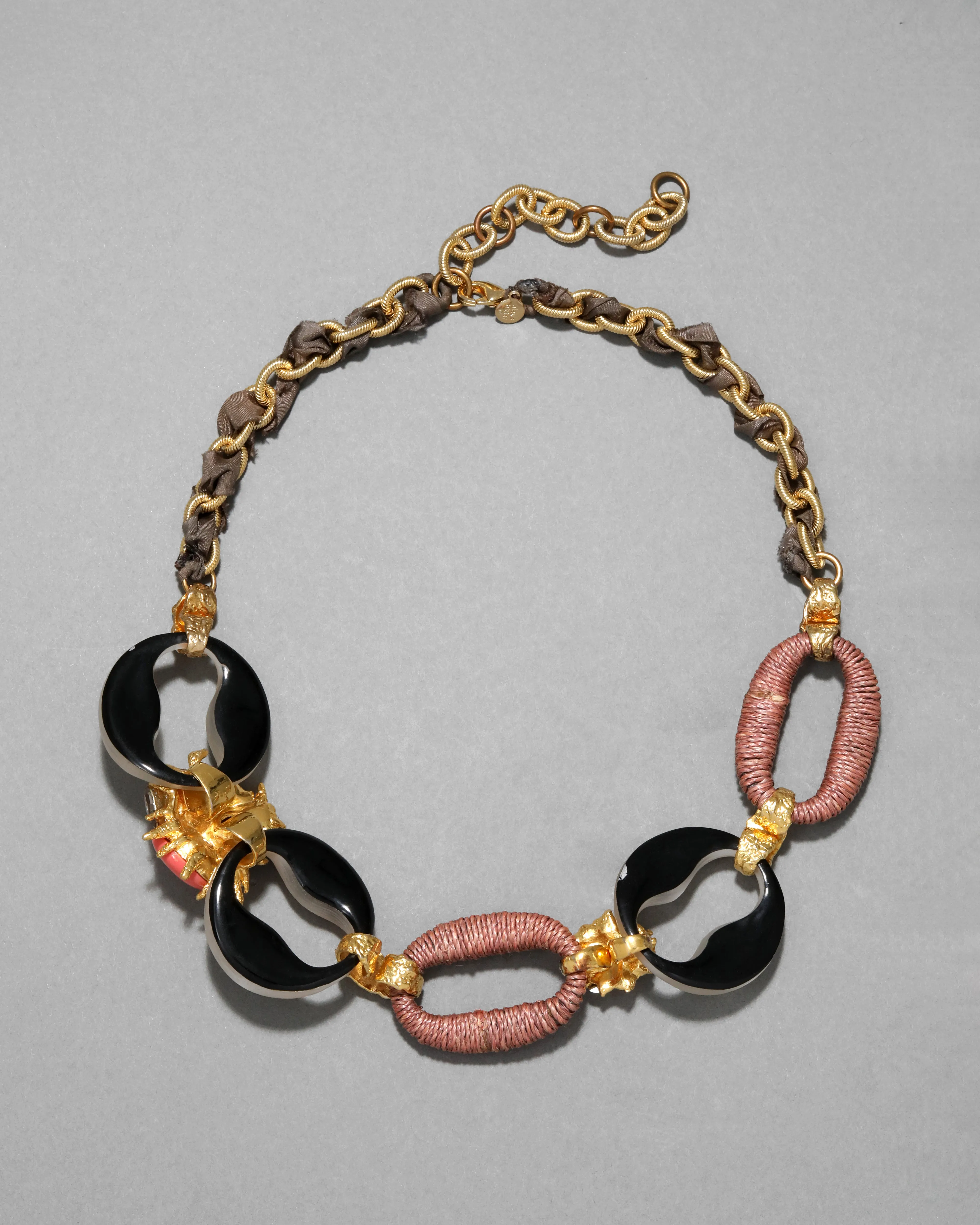 Archive Raffia and Lucite Link Mixed Media Necklace sold by Alexis Bittar product image thumbnail 3